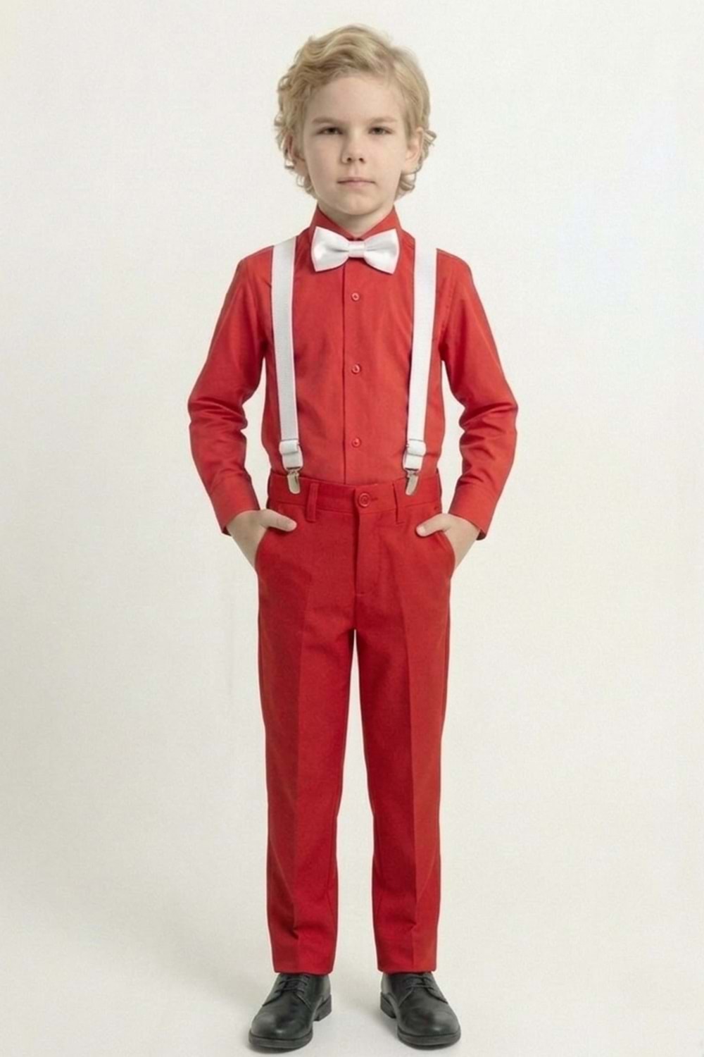 Renkli Gömlekli Erkek Çocuk Takım M00788