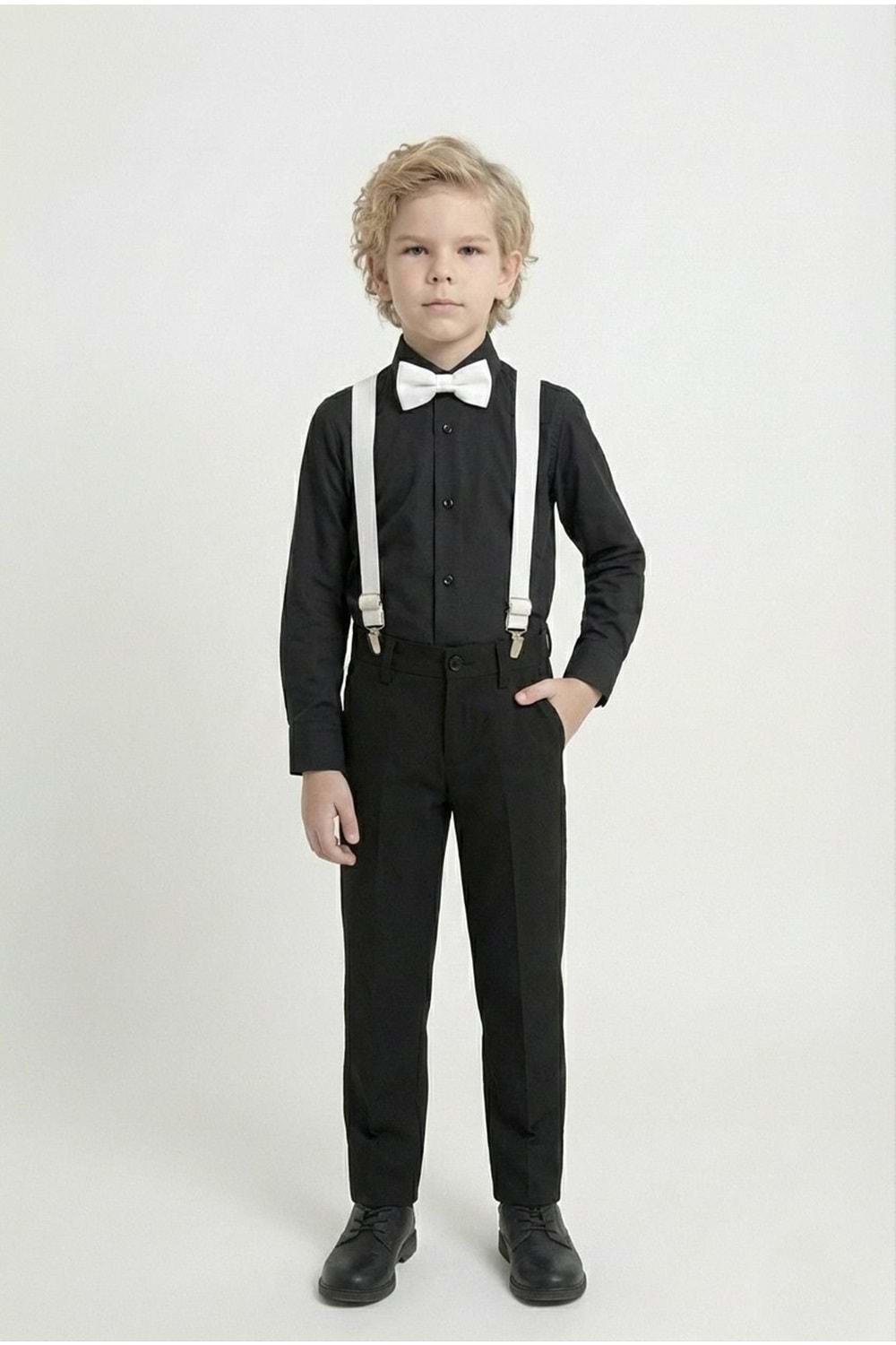 Renkli Gömlekli Erkek Çocuk Takım M00788