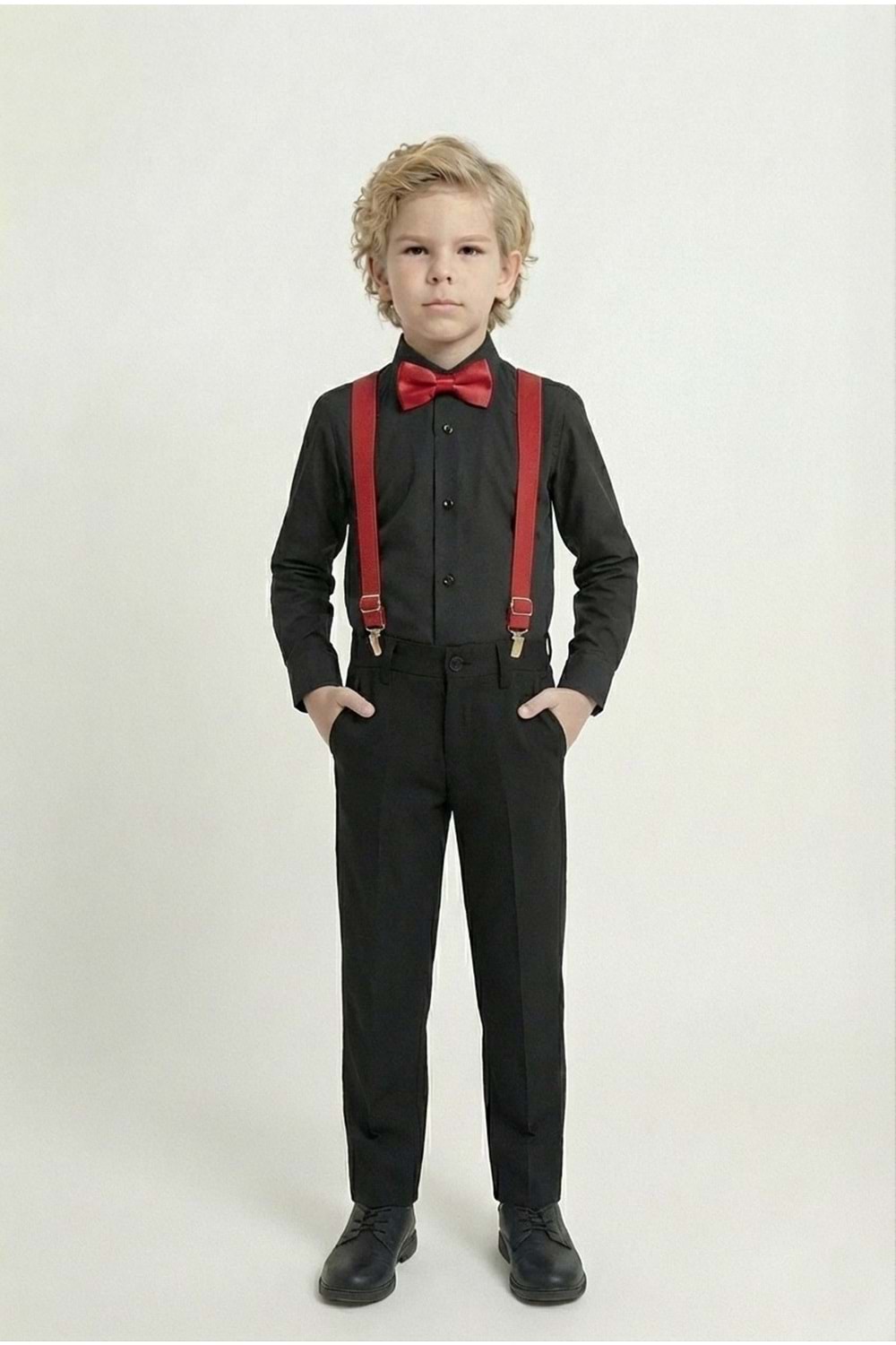 Renkli Gömlekli Erkek Çocuk Takım M00788