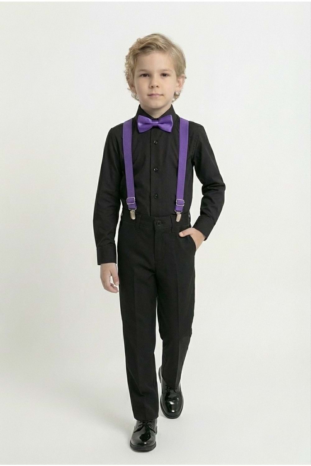 Renkli Gömlekli Erkek Çocuk Takım M00788