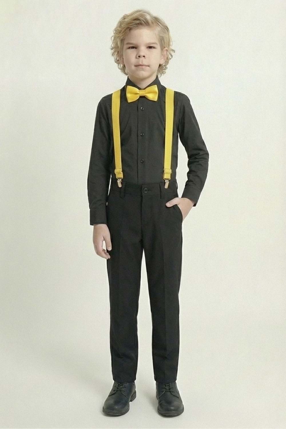 Renkli Gömlekli Erkek Çocuk Takım M00788