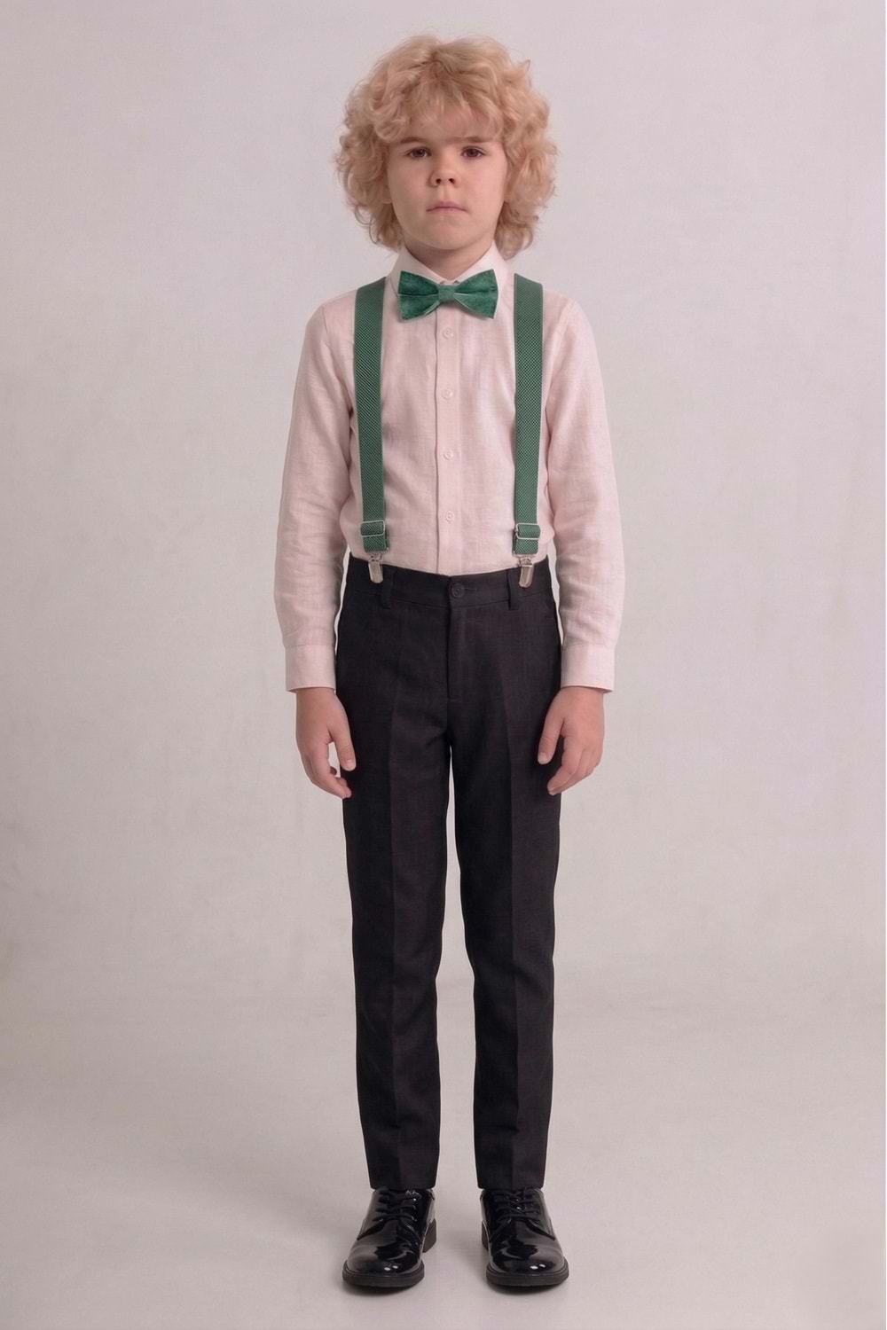 Renkli Gömlekli Erkek Çocuk Takım M00788