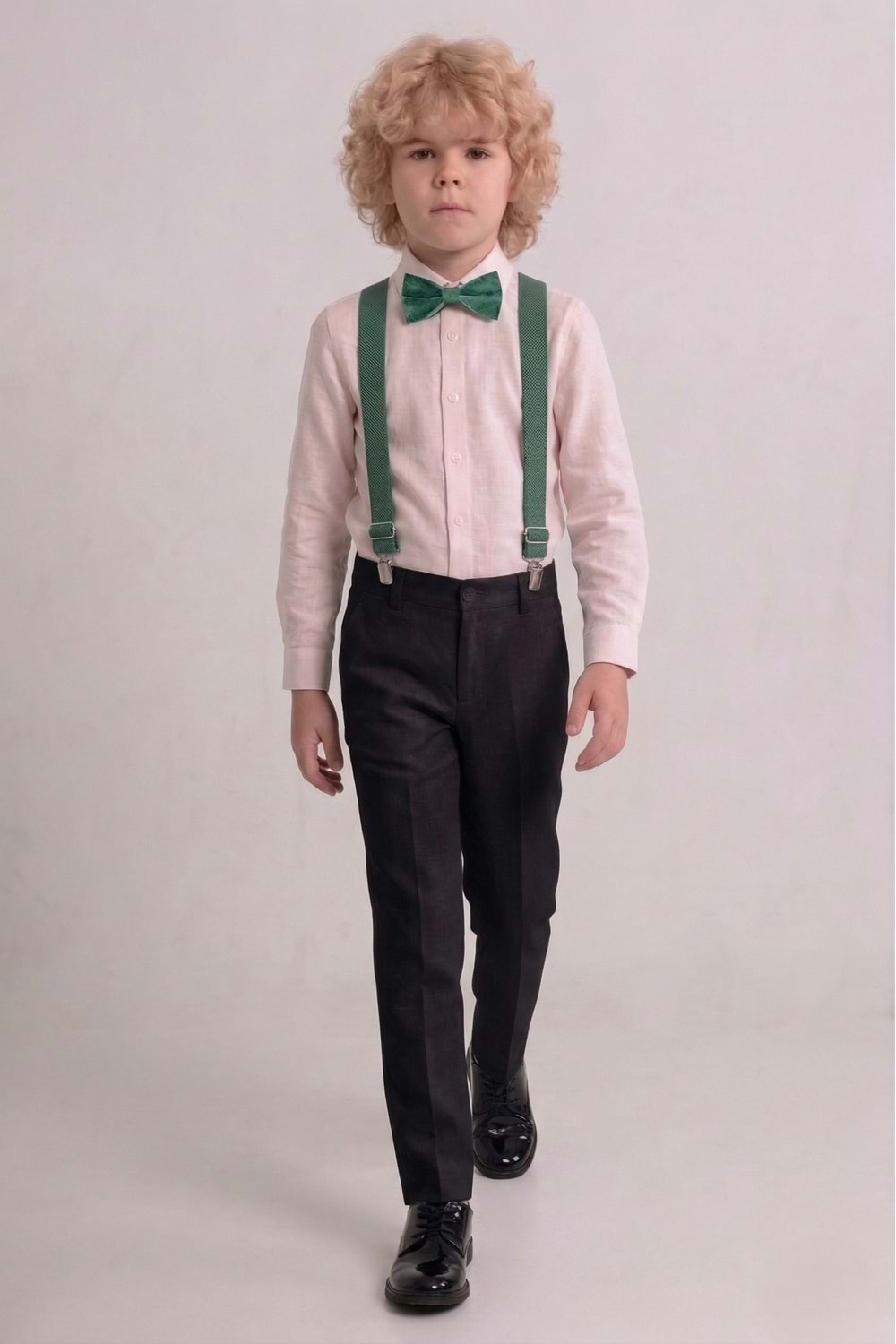 Renkli Gömlekli Erkek Çocuk Takım M00788