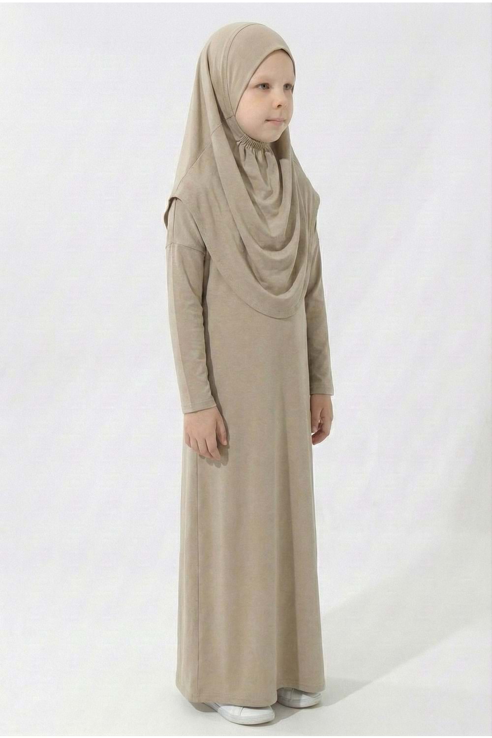 Pratik Başörtülü Kız Çocuk Namaz Elbisesi M00789