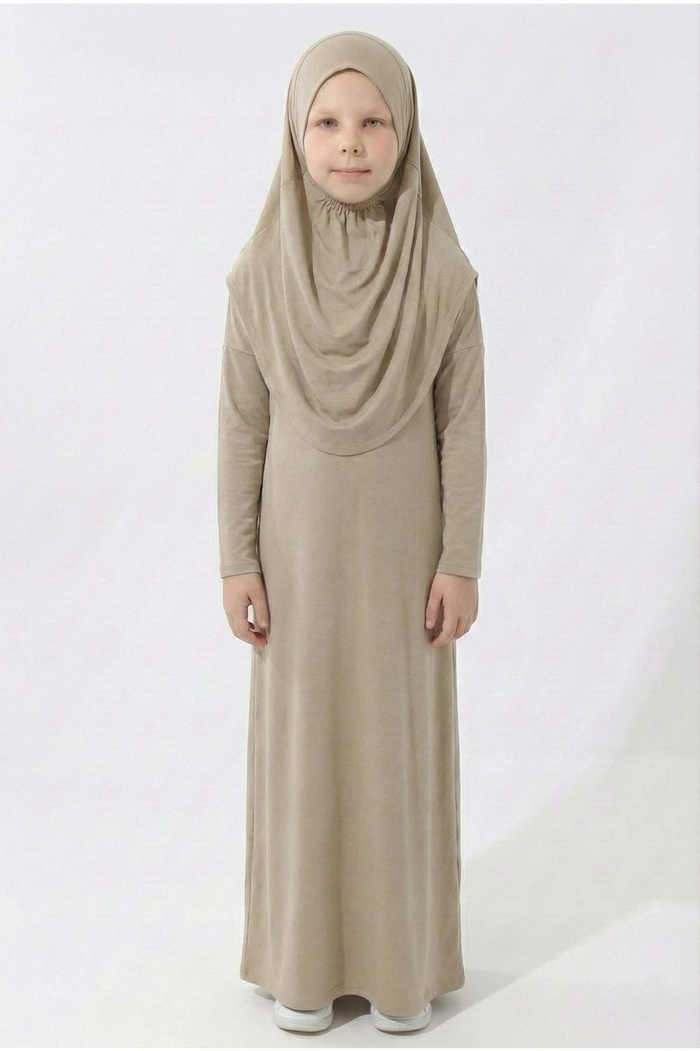 Pratik Başörtülü Kız Çocuk Namaz Elbisesi M00789