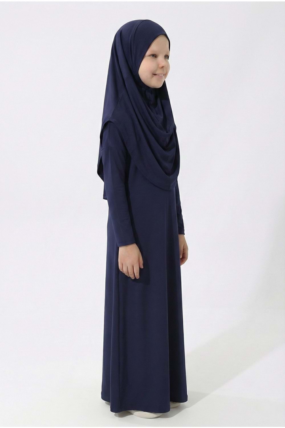 Pratik Başörtülü Kız Çocuk Namaz Elbisesi M00789