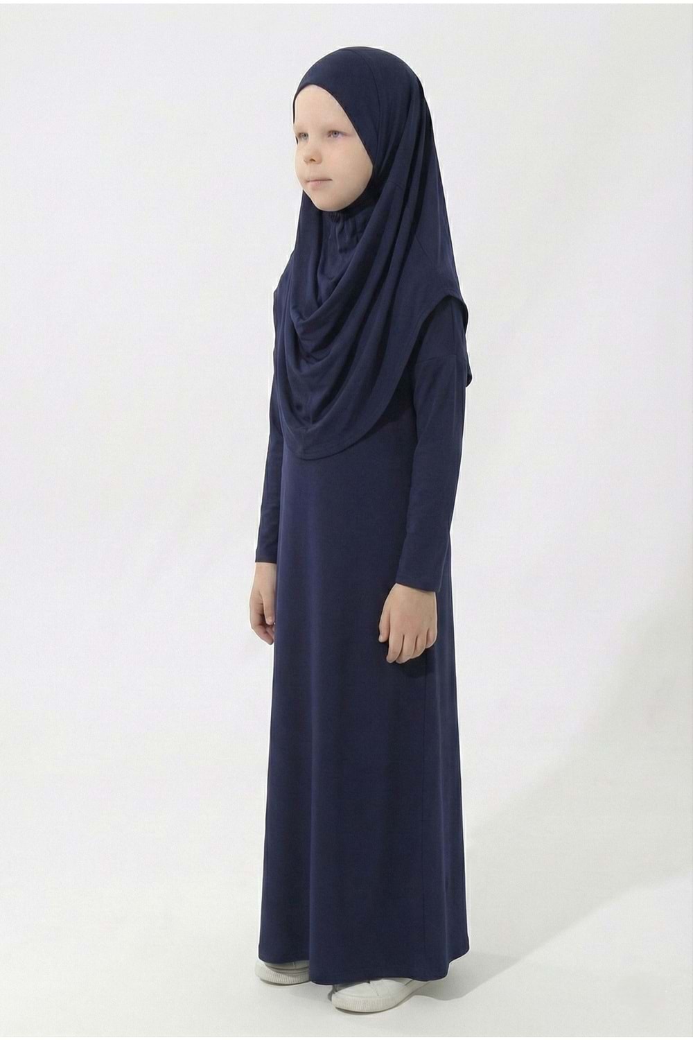 Pratik Başörtülü Kız Çocuk Namaz Elbisesi M00789