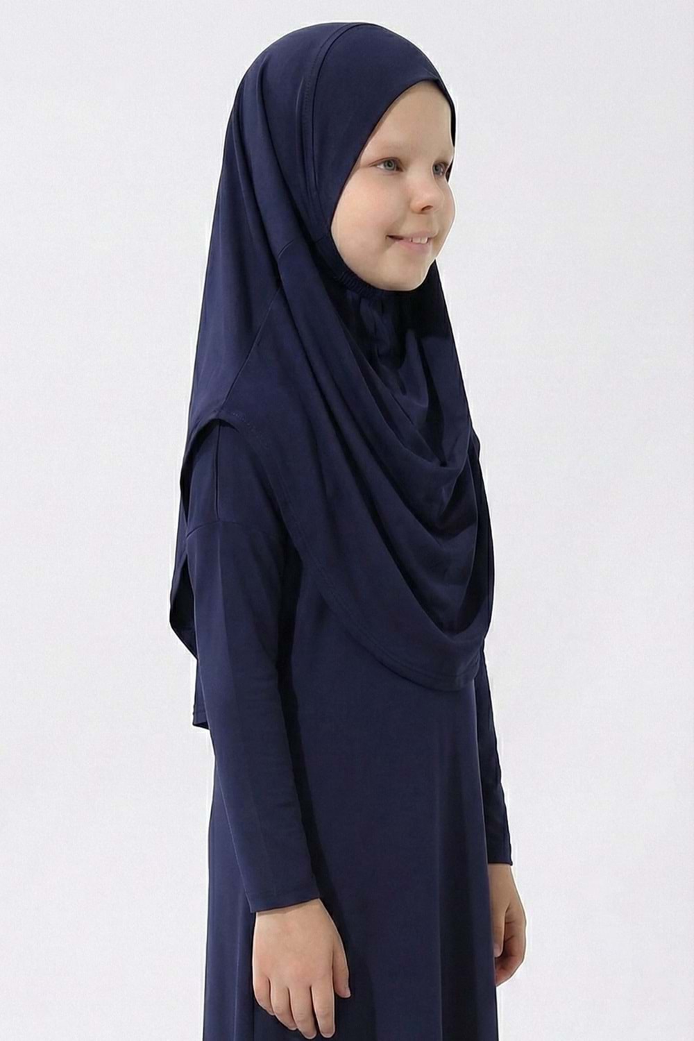 Pratik Başörtülü Kız Çocuk Namaz Elbisesi M00789