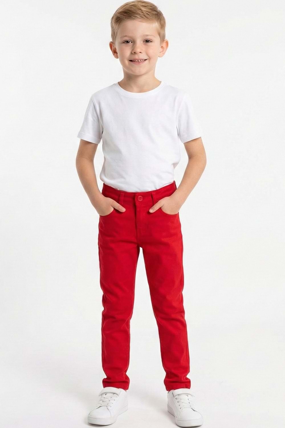 Gabardin Fermuarlı Cepli Erkek Çocuk Pantolon M00790