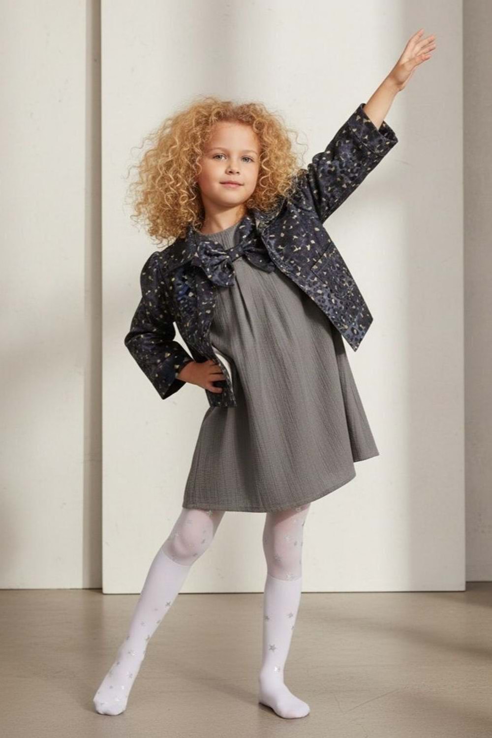 Ceketli Elbiseli Kız Çocuk Takımı M00794