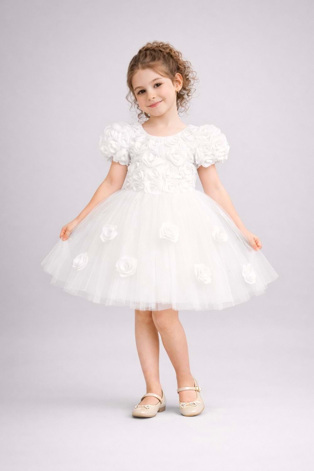 Rosali Lase Detay Kız Tütü Abiye Elbise M00803