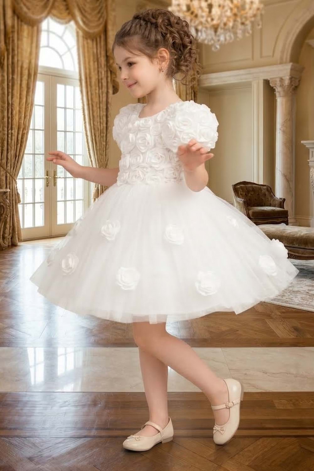 Rosali Lase Detay Kız Tütü Abiye Elbise M00803