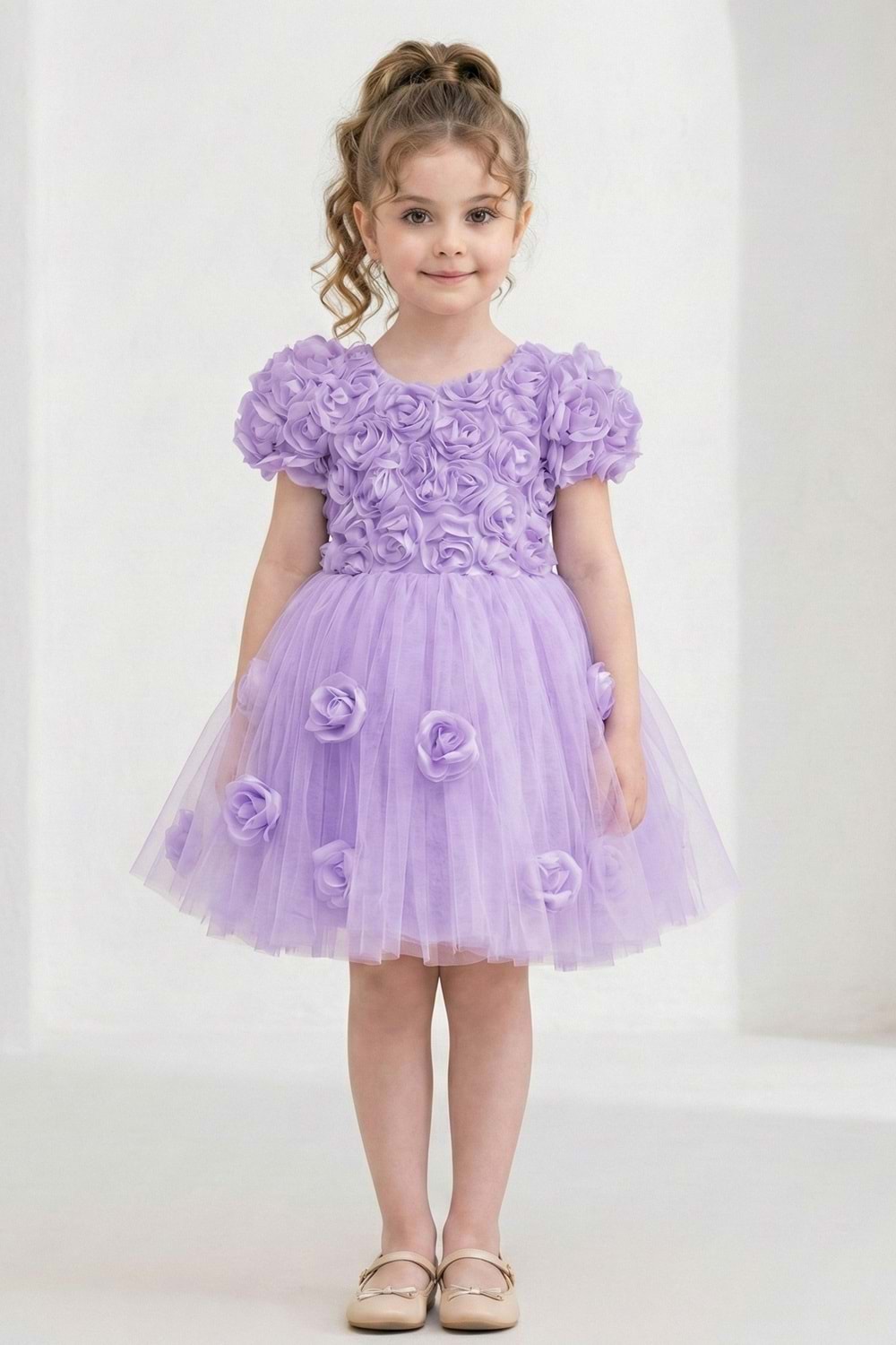 Rosali Lase Detay Kız Tütü Abiye Elbise M00803