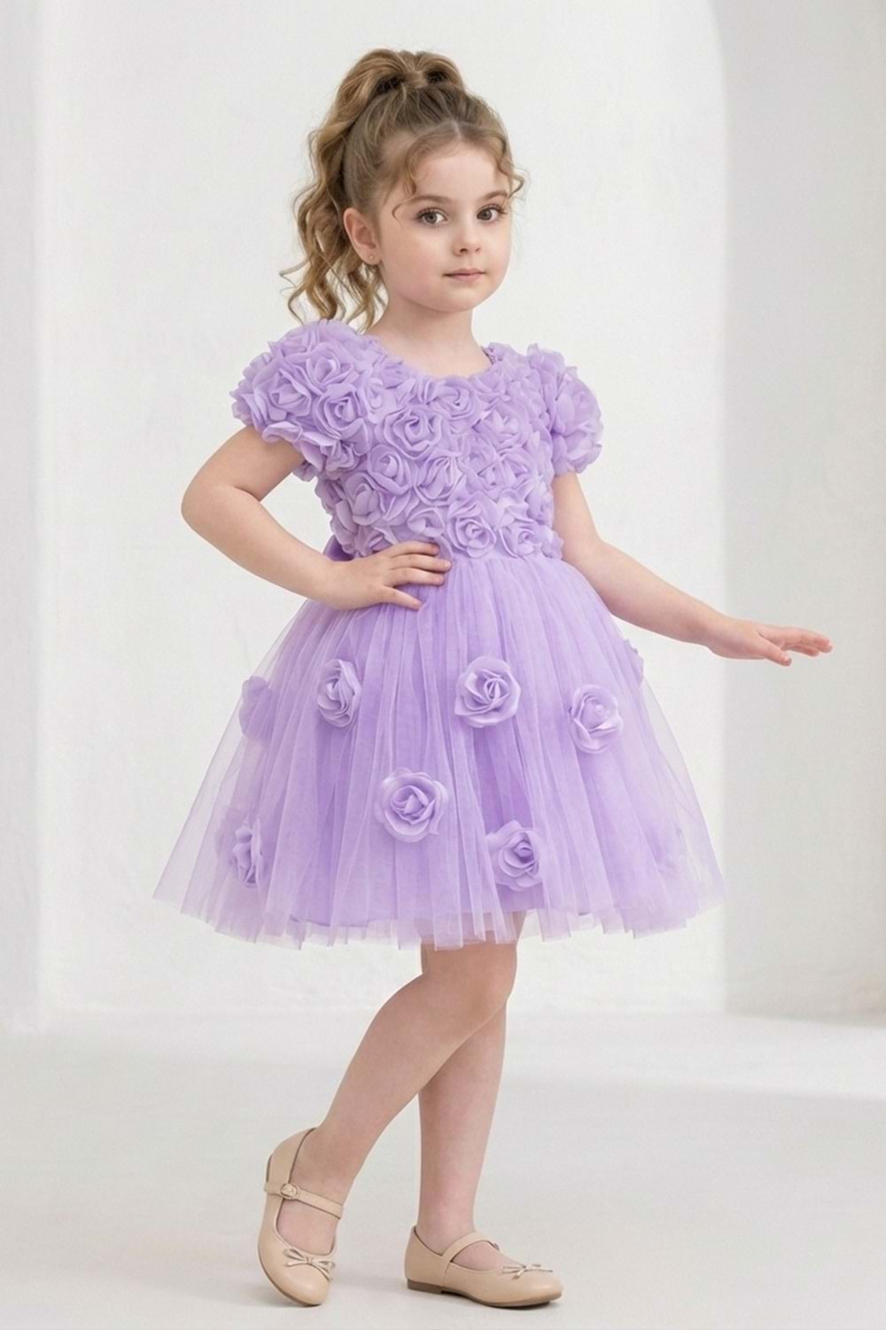 Rosali Lase Detay Kız Tütü Abiye Elbise M00803