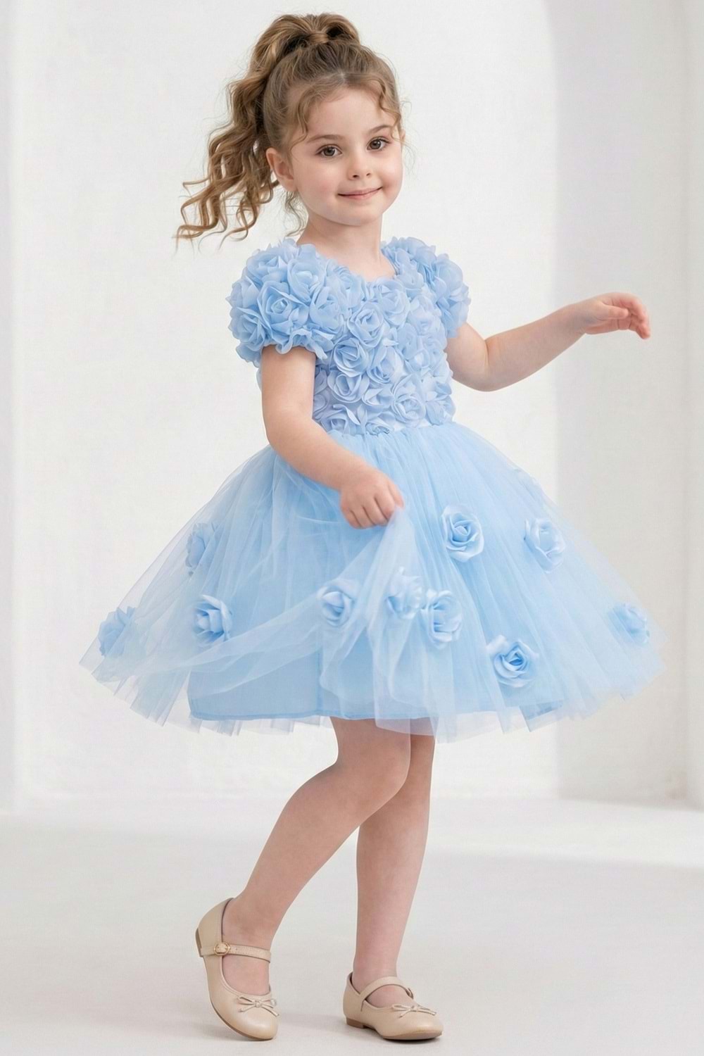 Rosali Lase Detay Kız Tütü Abiye Elbise M00803