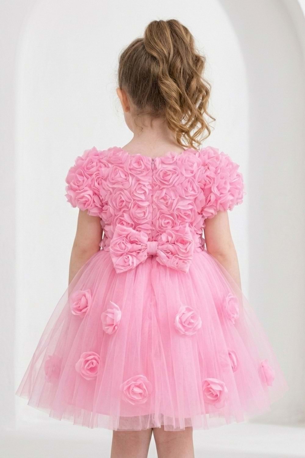 Rosali Lase Detay Kız Tütü Abiye Elbise M00803