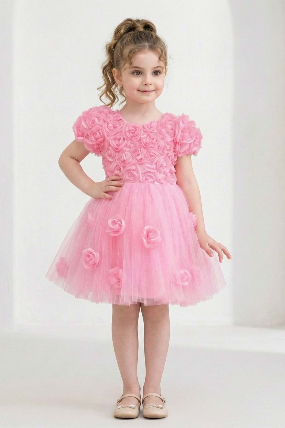 Rosali Lase Detay Kız Tütü Abiye Elbise M00803