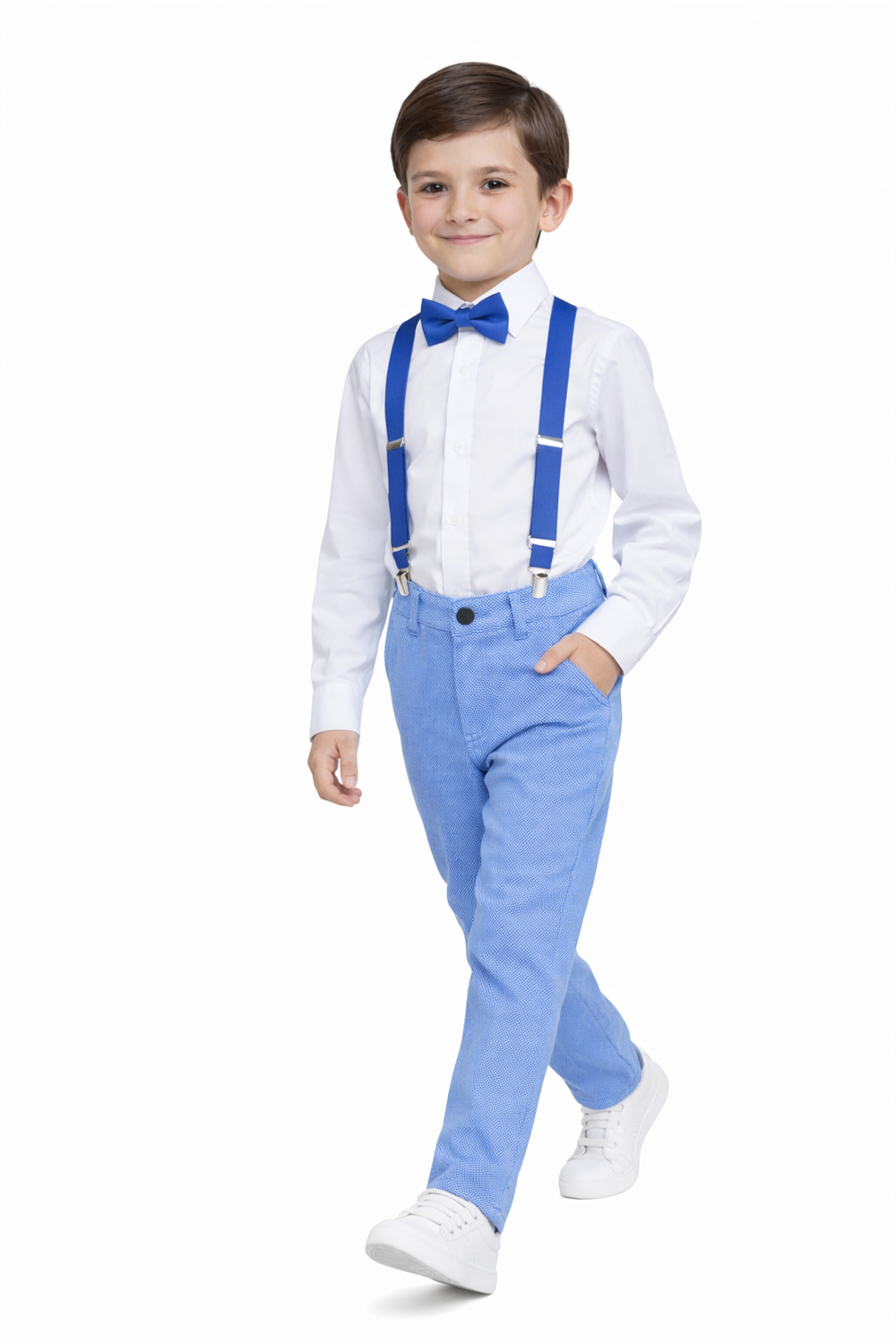 Erkek Çocuk Askı Papyon Bayram Kombini M00805