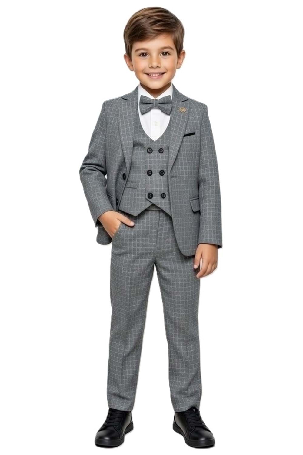 Kiryos Erkek Çocuk Kareli Takım Elbise M00806