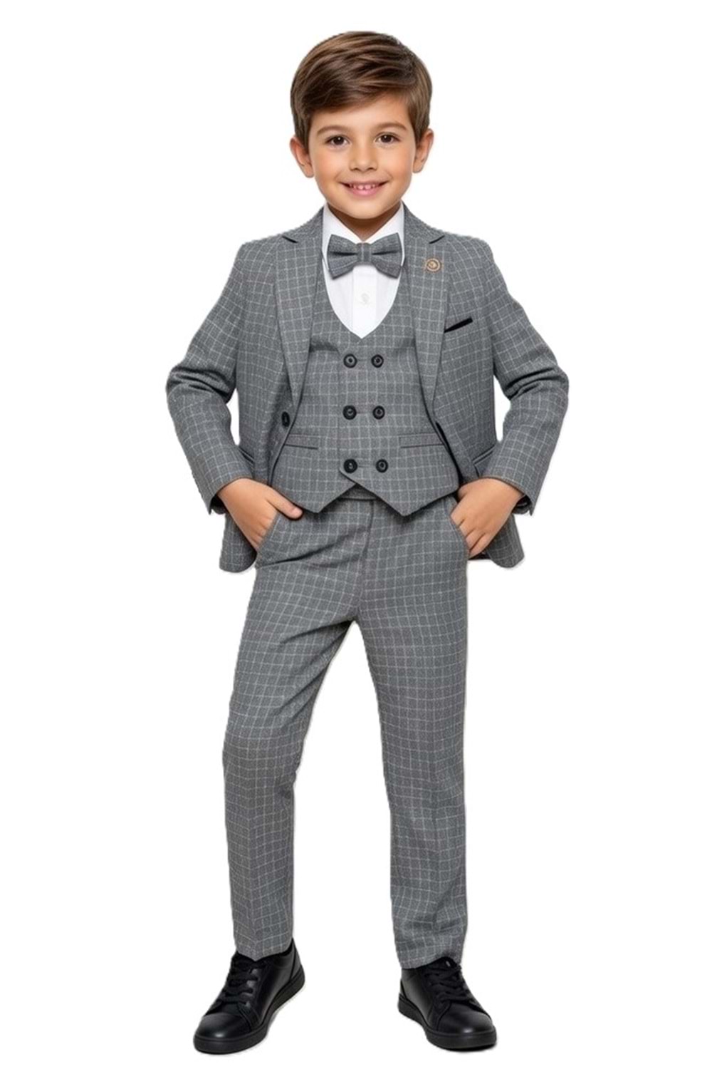 Kiryos Erkek Çocuk Kareli Takım Elbise M00806