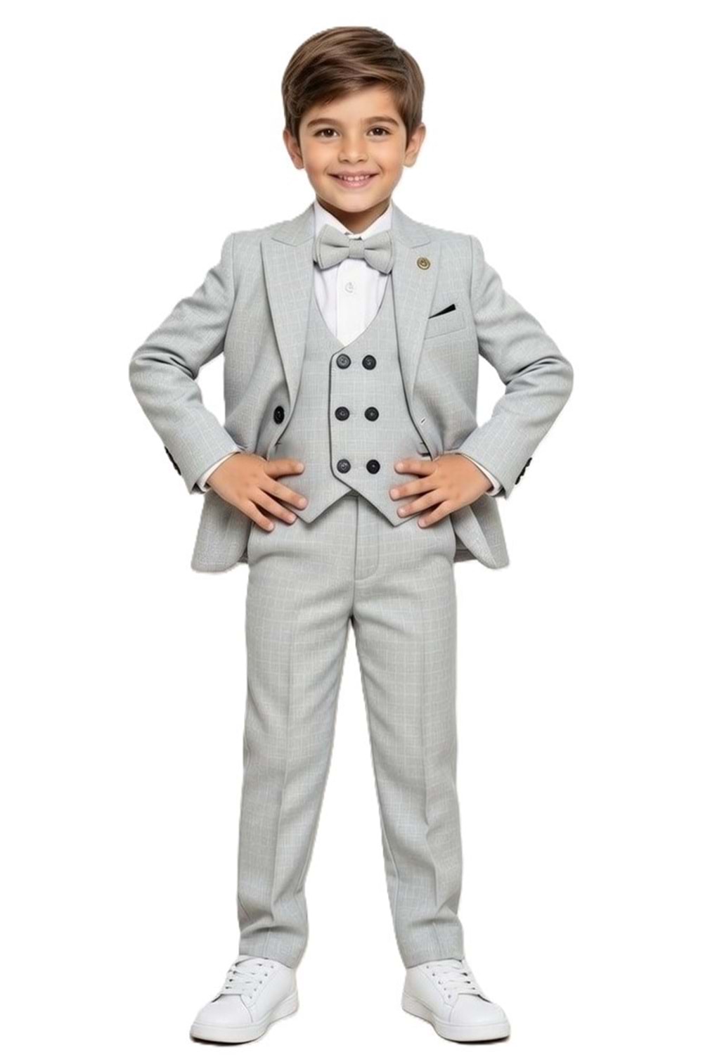 Kiryos Erkek Çocuk Kareli Takım Elbise M00806