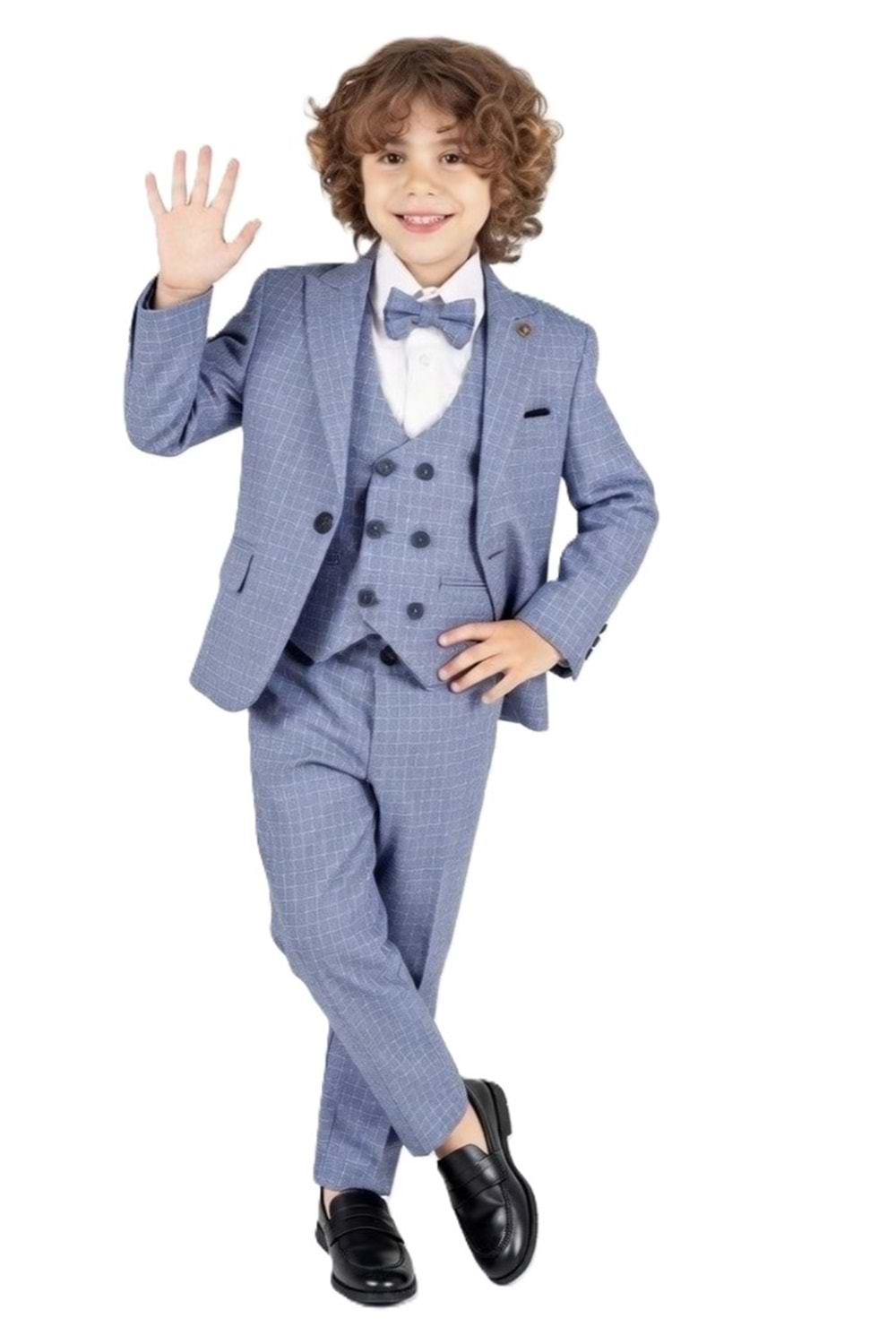 Kiryos Erkek Çocuk Kareli Takım Elbise M00806