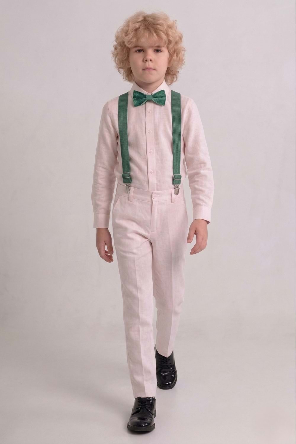 Beyaz Pantolon Gömlekli Erkek Çocuk Takım M00809