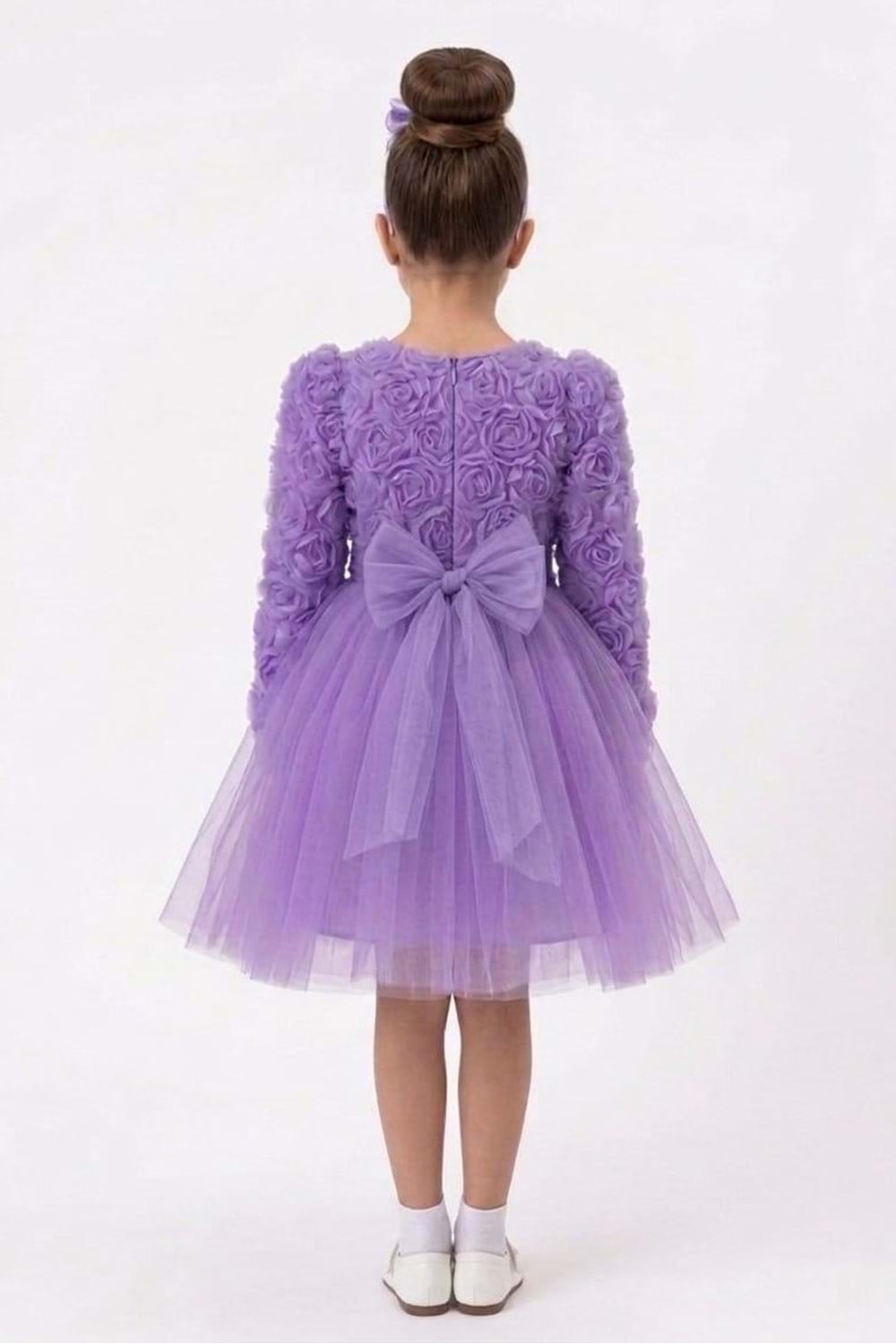 Luvia Uzun Kol Kız Tütü Abiye Elbise M00810