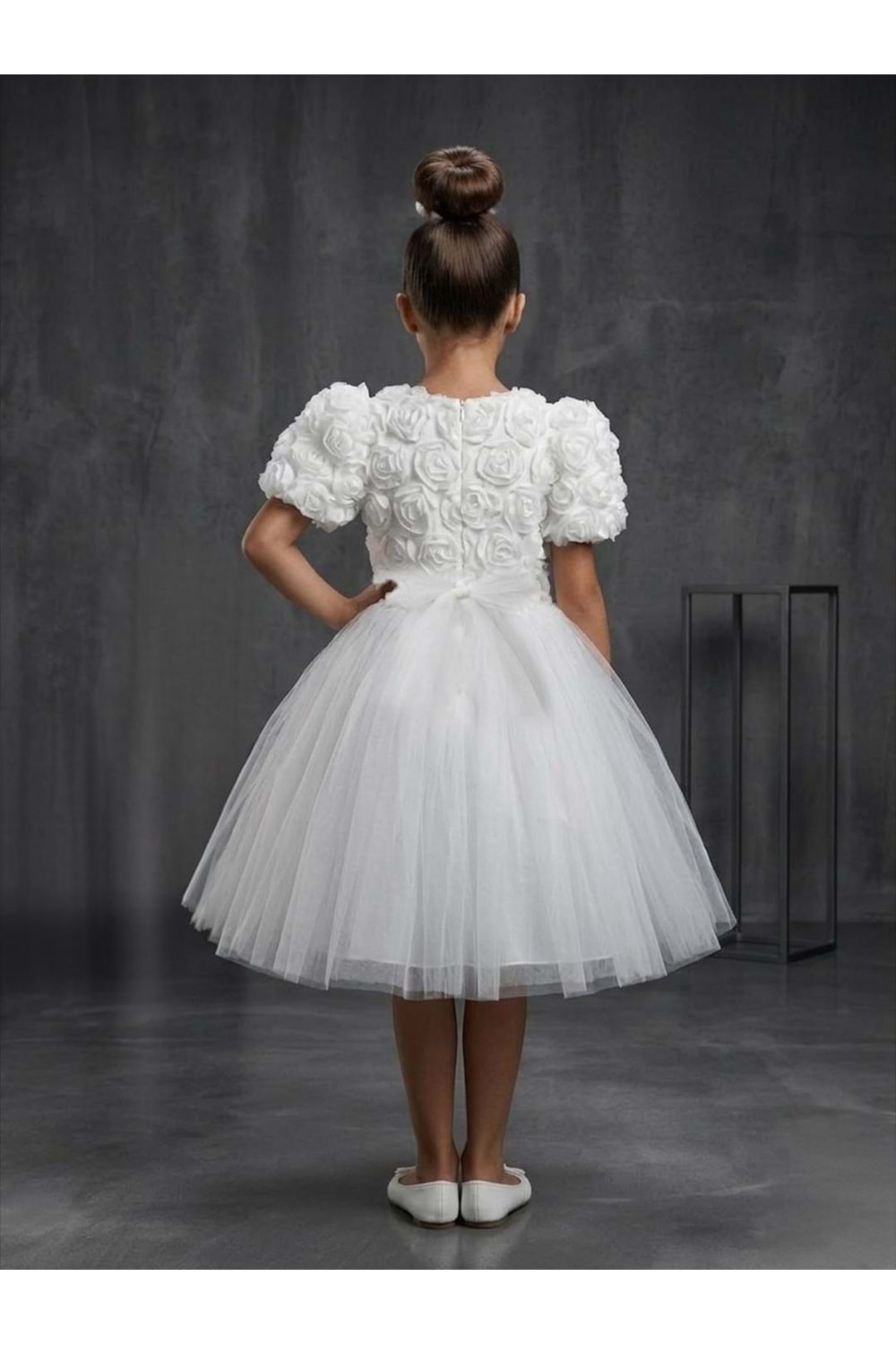 Luvia Kısa Kol Kız Tütü Abiye Elbise M00811