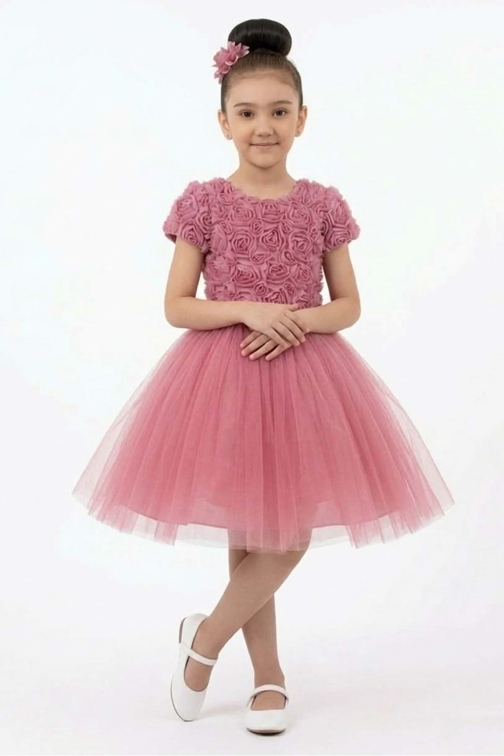 Luvia Kısa Kol Kız Tütü Abiye Elbise M00811