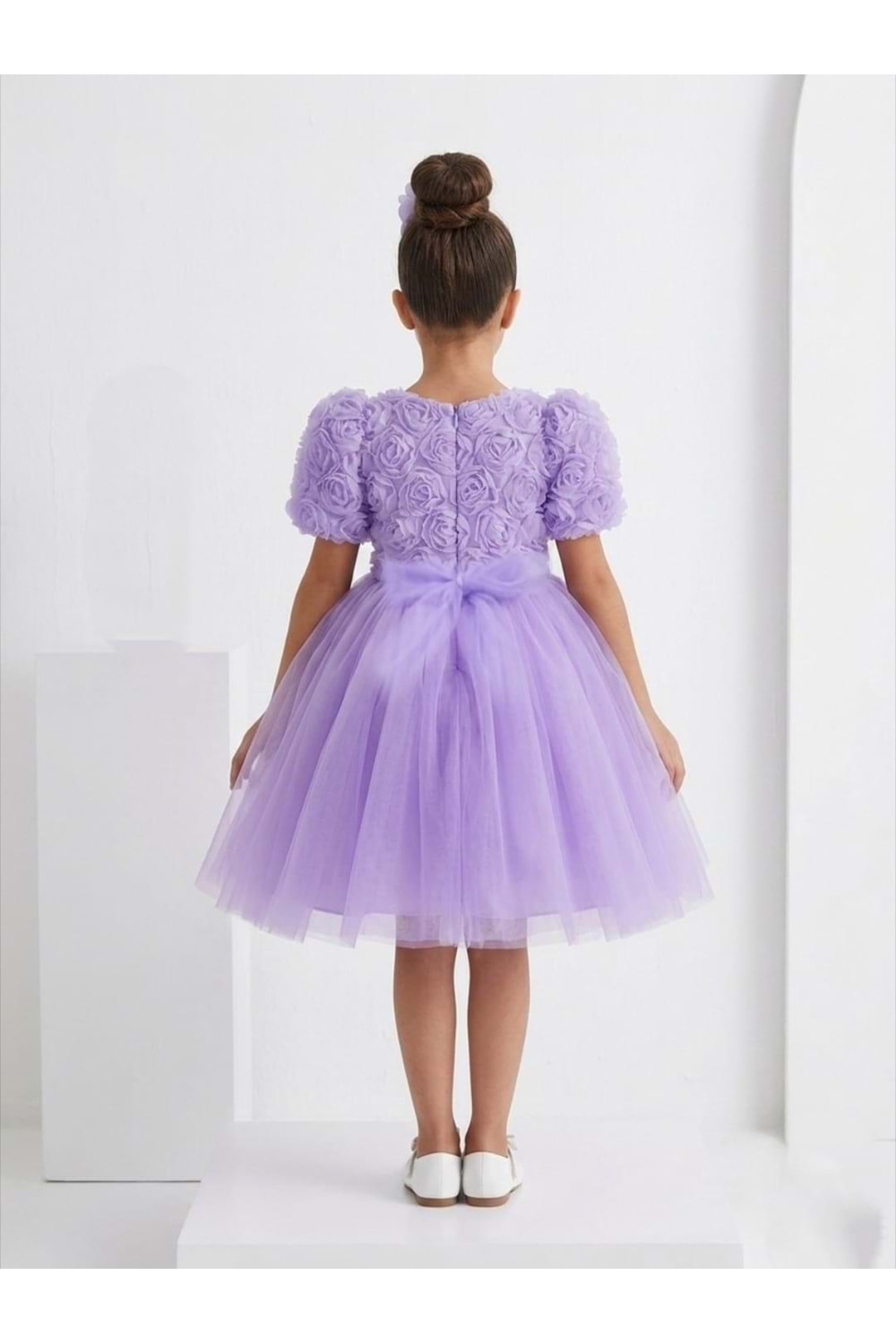 Luvia Kısa Kol Kız Tütü Abiye Elbise M00811