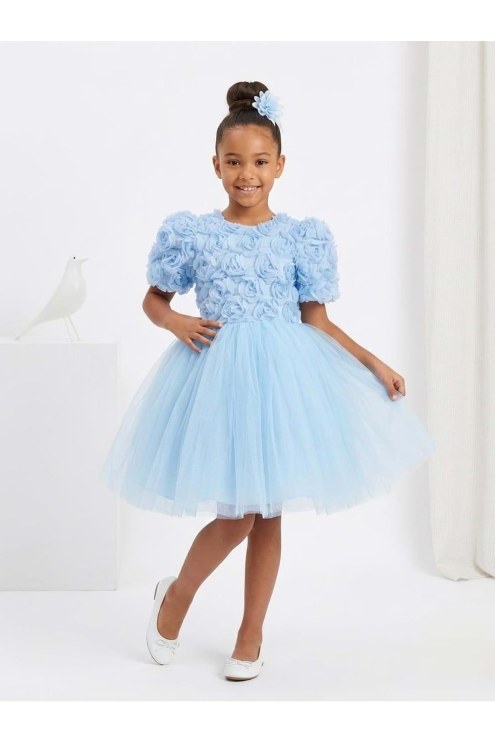 Luvia Kısa Kol Kız Tütü Abiye Elbise M00811