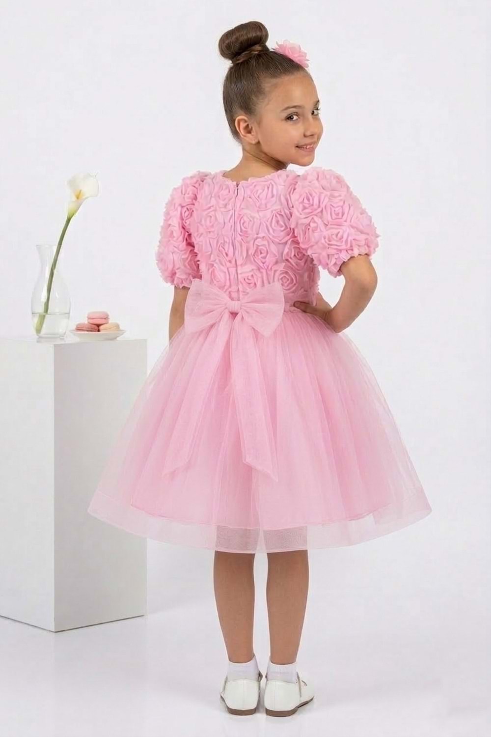 Luvia Kısa Kol Kız Tütü Abiye Elbise M00811