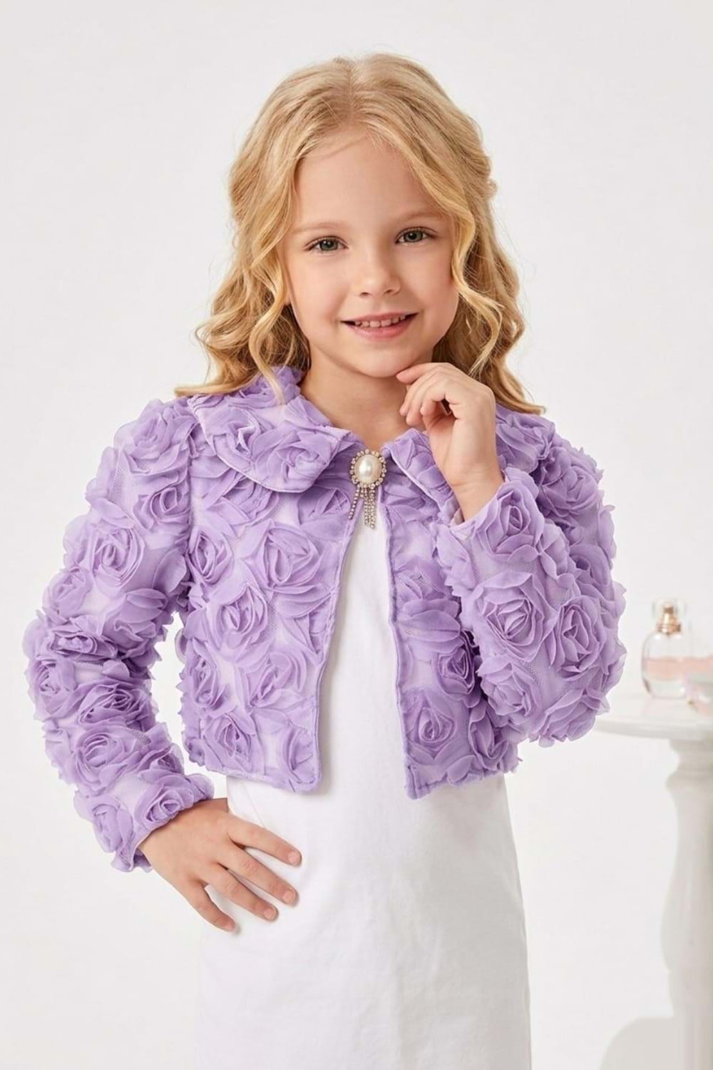 Luvia Lase Detay Kız Çocuk Bolero M00812