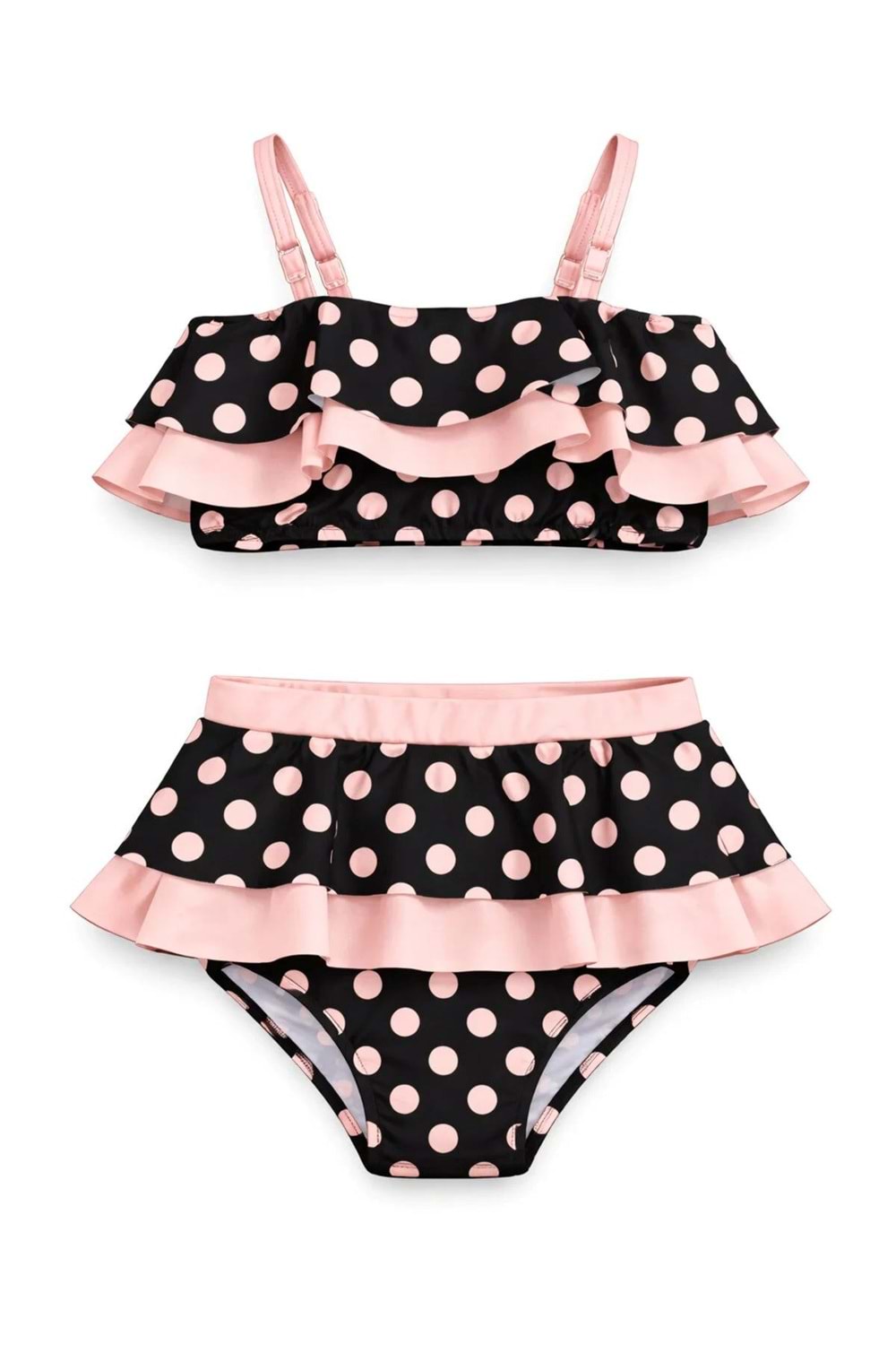Kız Çocuk Desenli Mayo Deniz ve Havuz Bikini Takımı M00815
