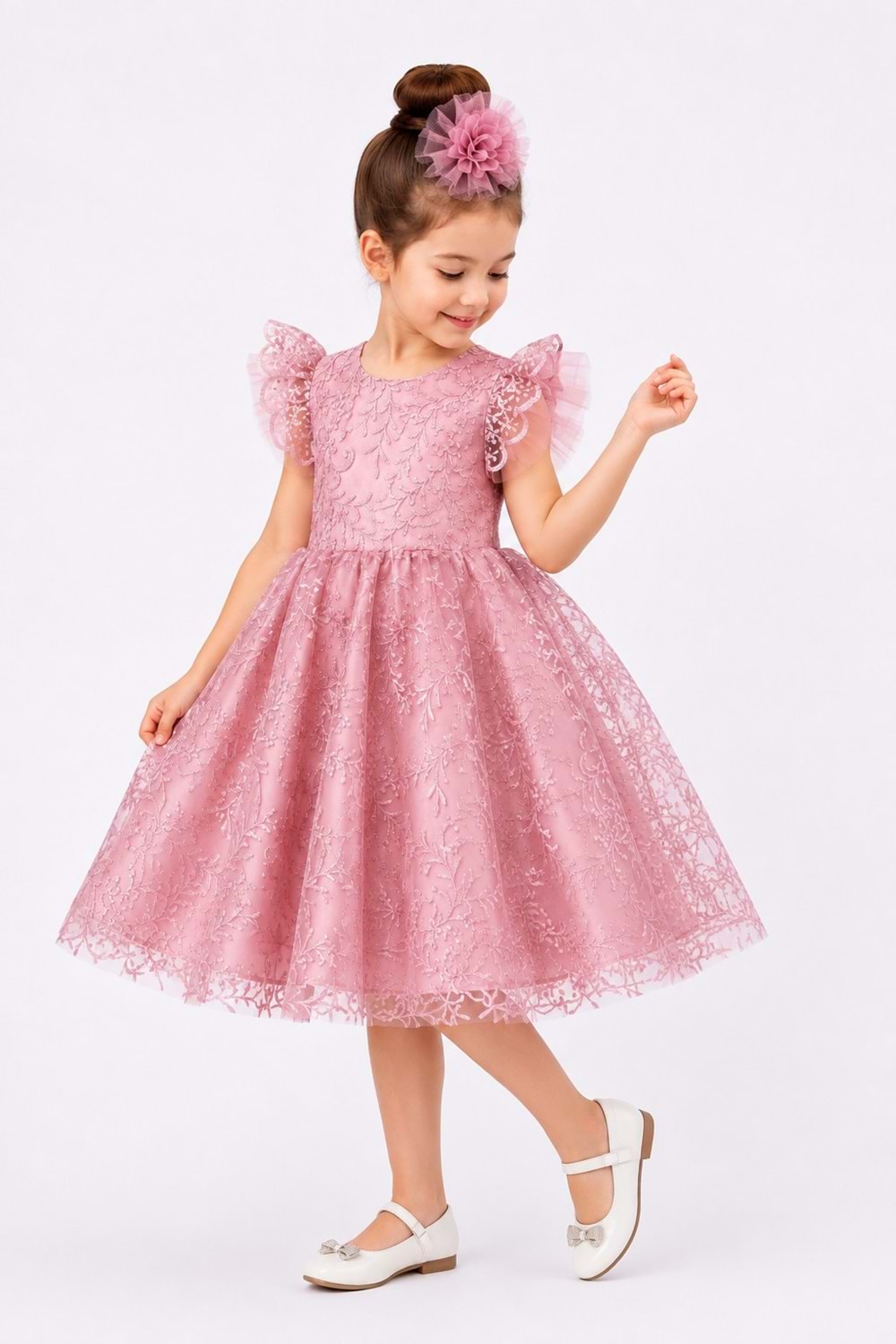 Floare Kız Çocuk Abiye Elbise M00850