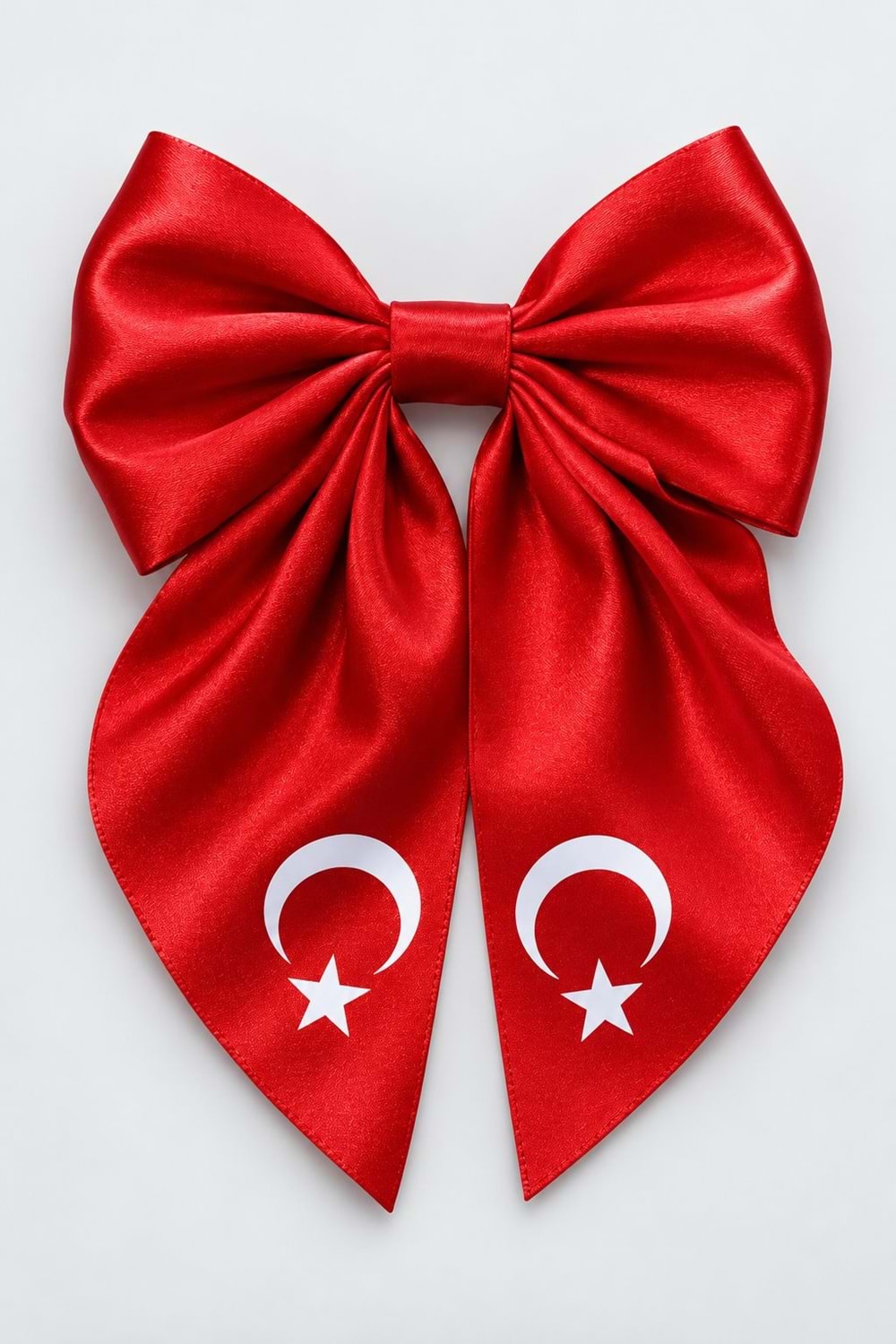 2li Set Türk Bayrak Desenli Fiyonk Toka Seti - 29 Ekim 23 Nisan Okul Tören M00882