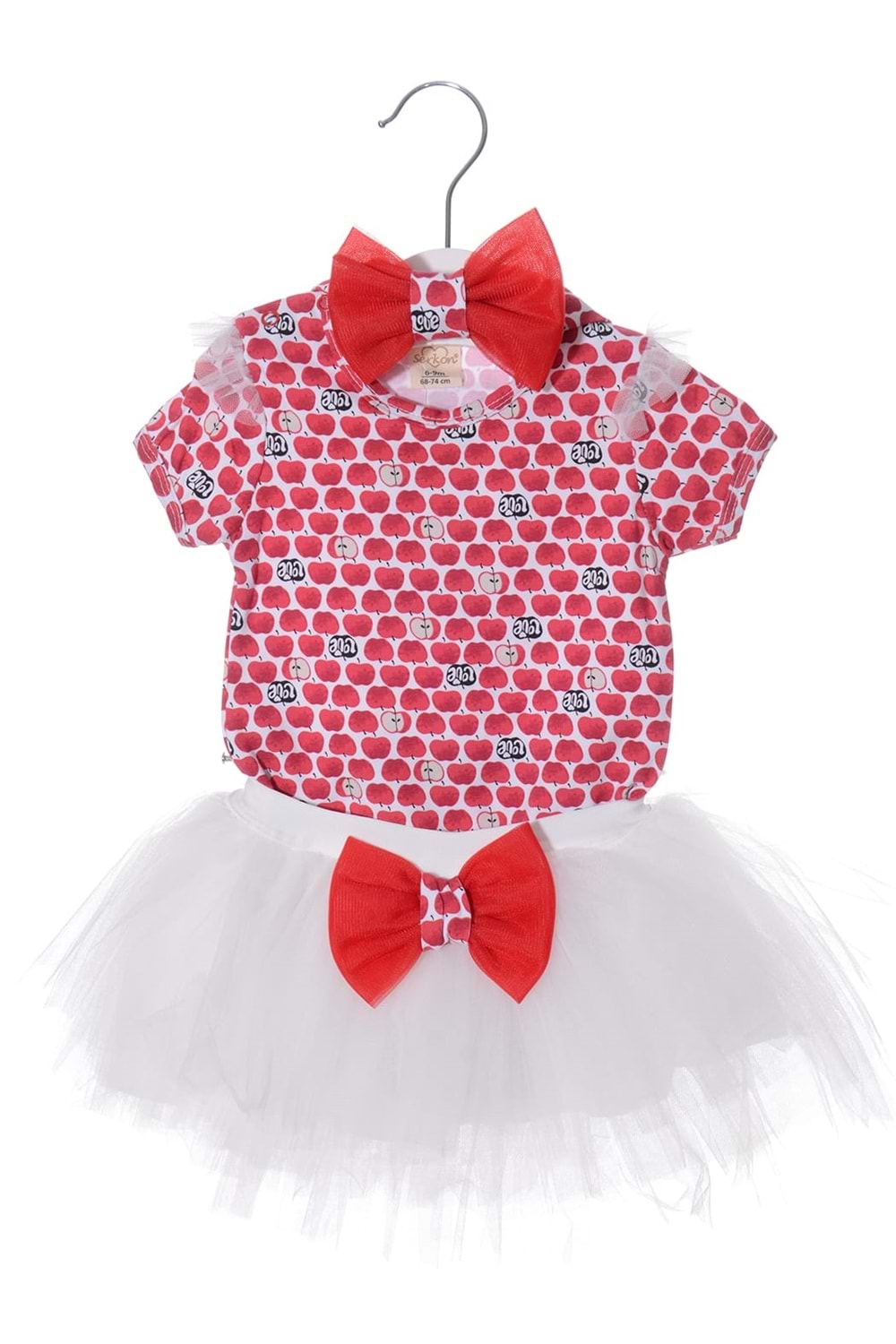 Mini Apple Tütülü Kız Bebek Parti Takım