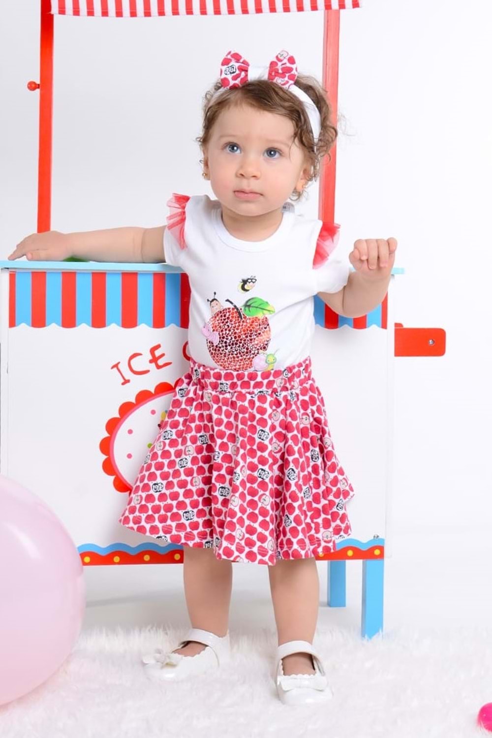 Apple Kız Bebek Badili Etekli Takım