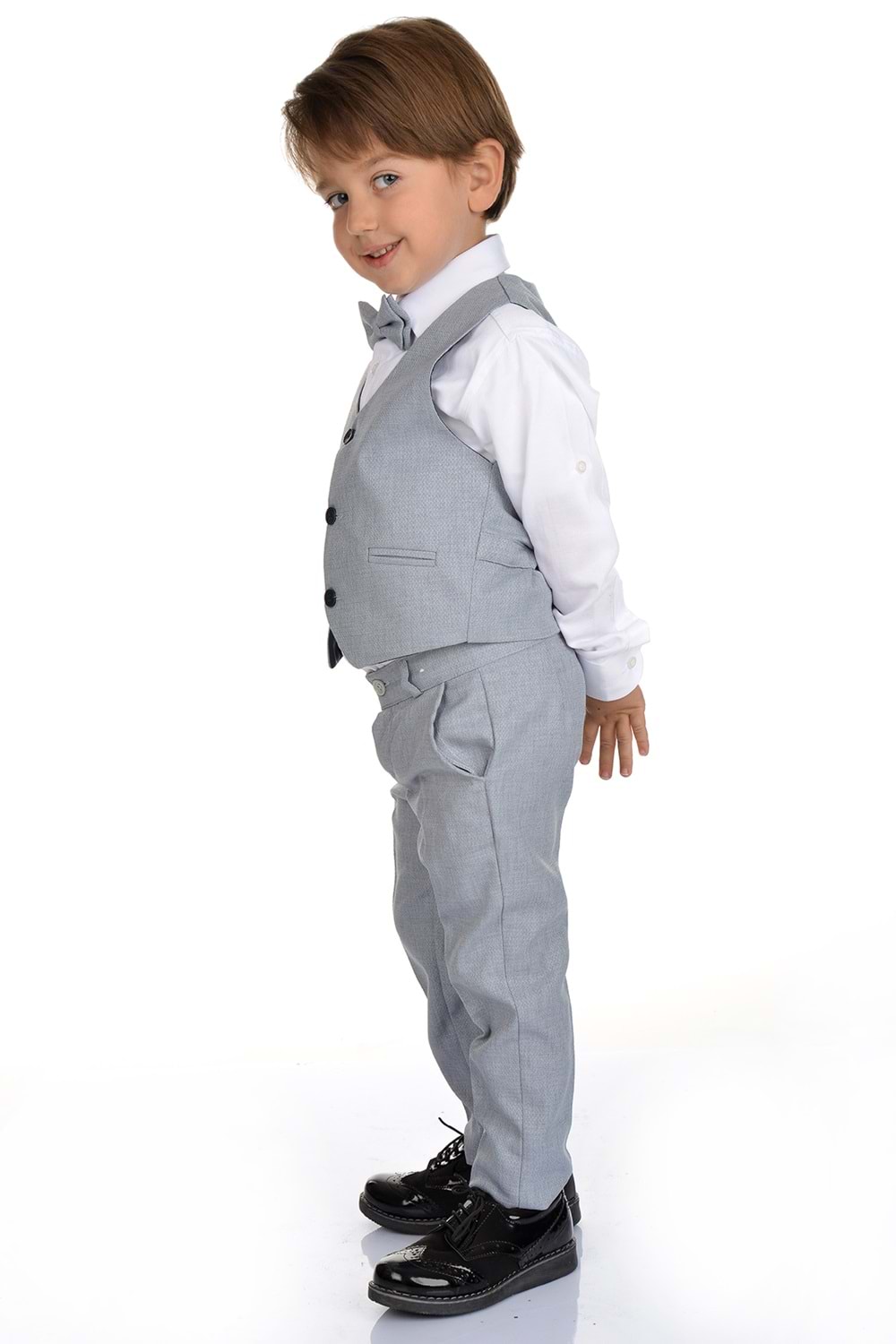 Yelekli Erkek Çocuk Takım Elbise