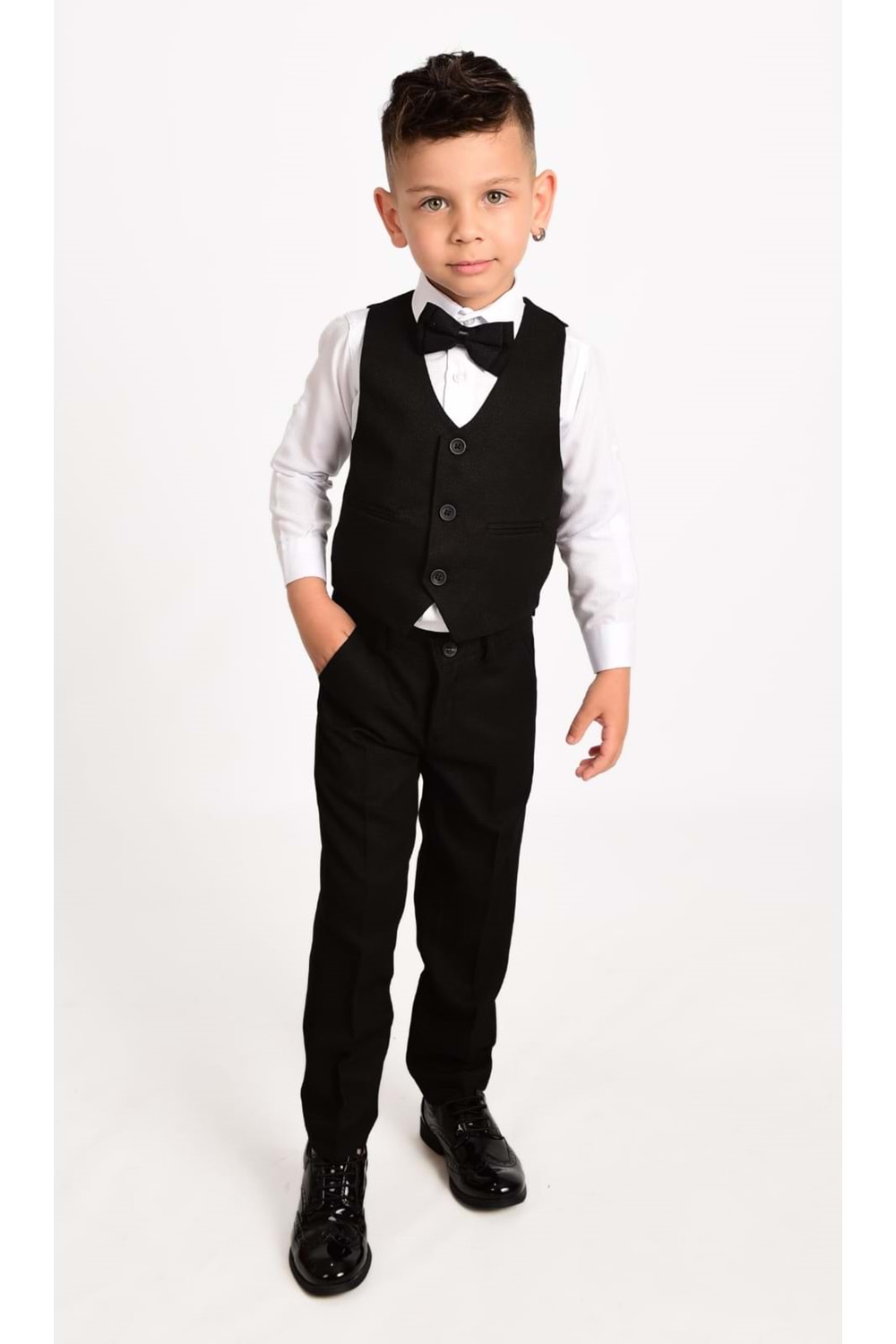 Yelekli Erkek Çocuk Takım Elbise