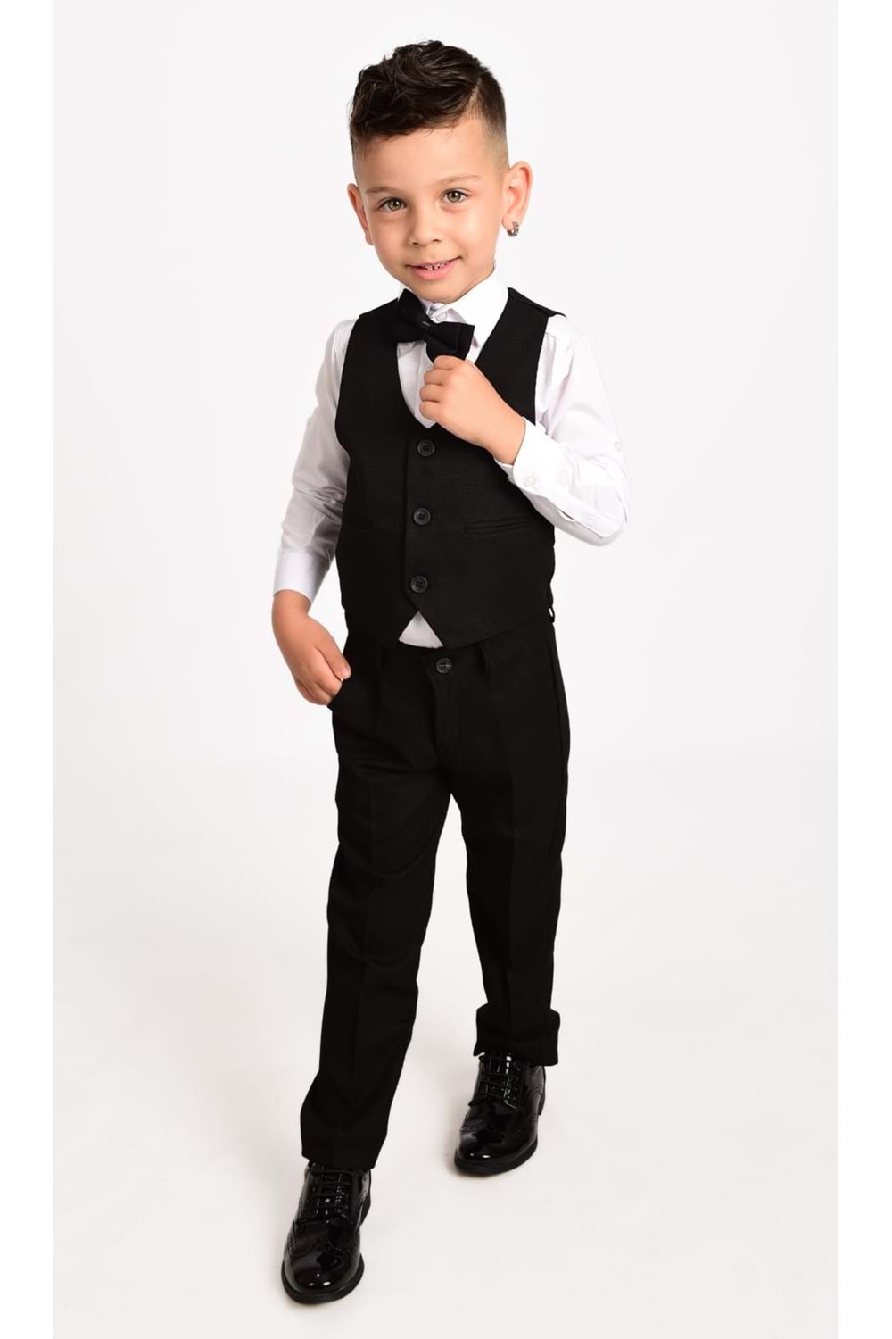 Yelekli Erkek Çocuk Takım Elbise
