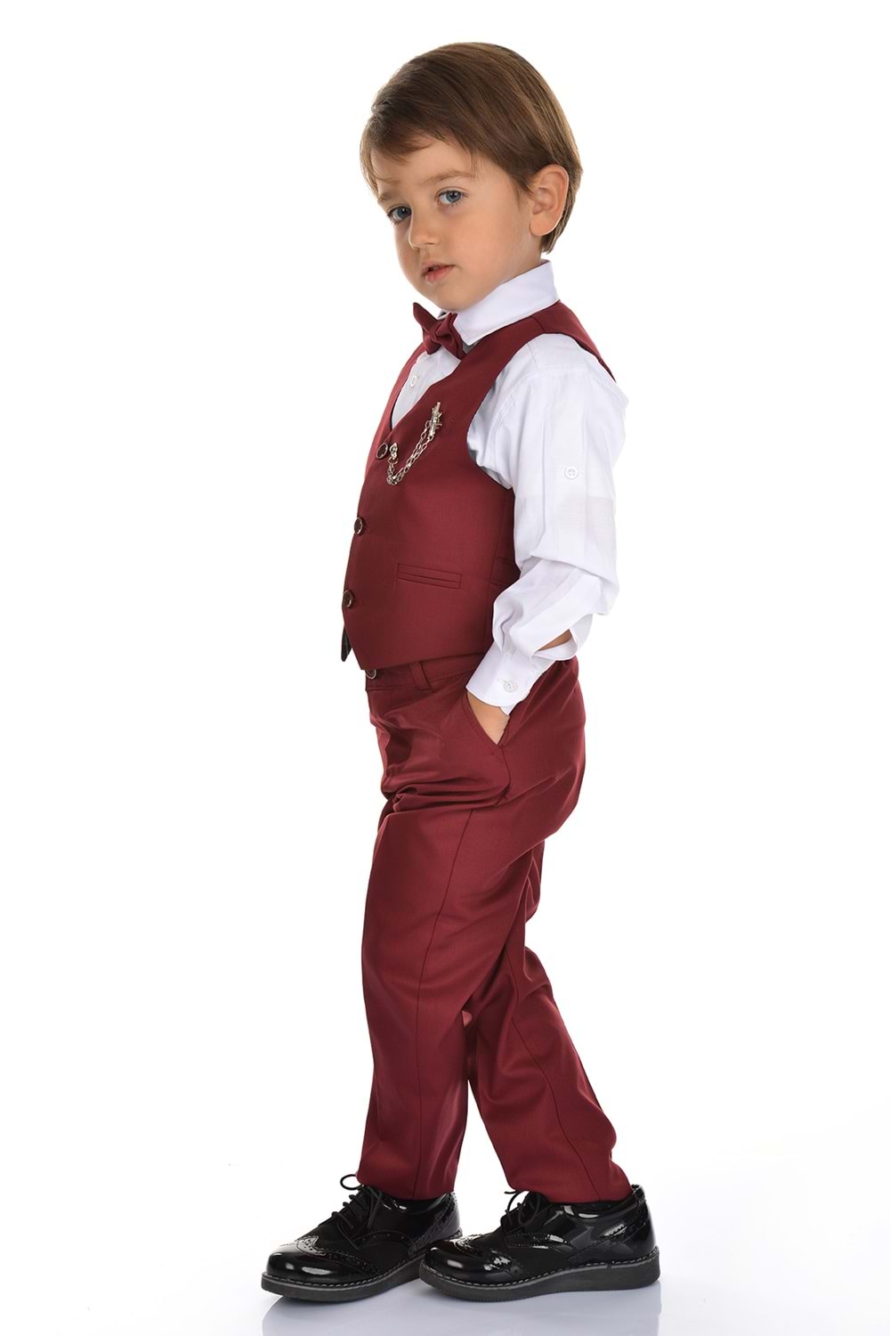 Yelekli Smokin Erkek Çocuk Takım MNK0273