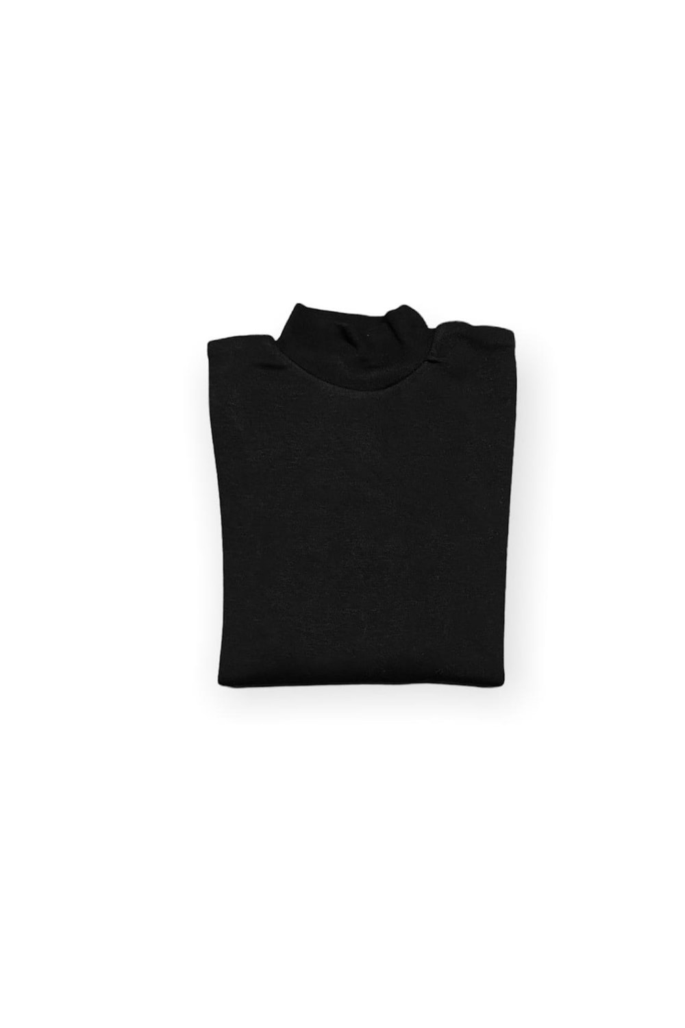 Yarım Balıkçı Yaka Boğazlı Penye Kız Okul Tişört MNK0384