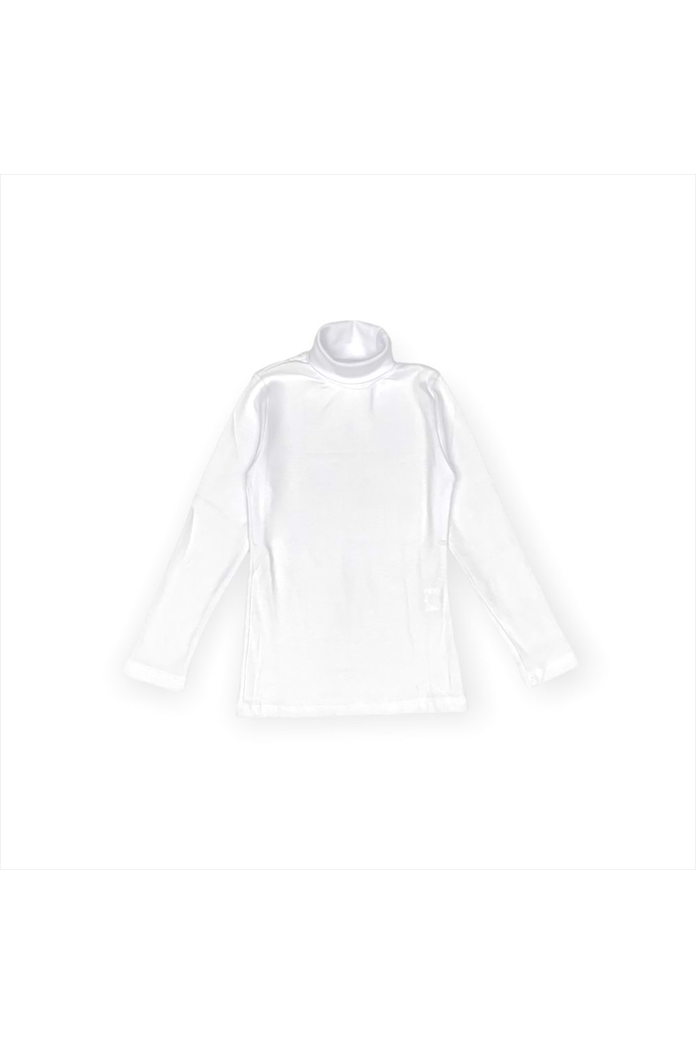 Tam Balıkçı Yaka Boğazlı Penye Kız Çocuk Okul T-Shirt MNK0385