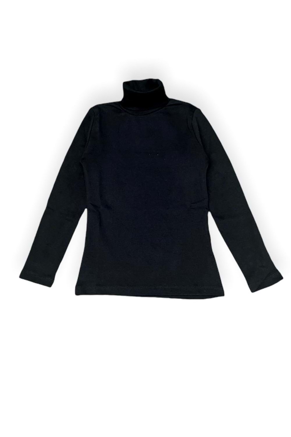 Tam Balıkçı Yaka Boğazlı Penye Kız Çocuk Okul T-Shirt MNK0385