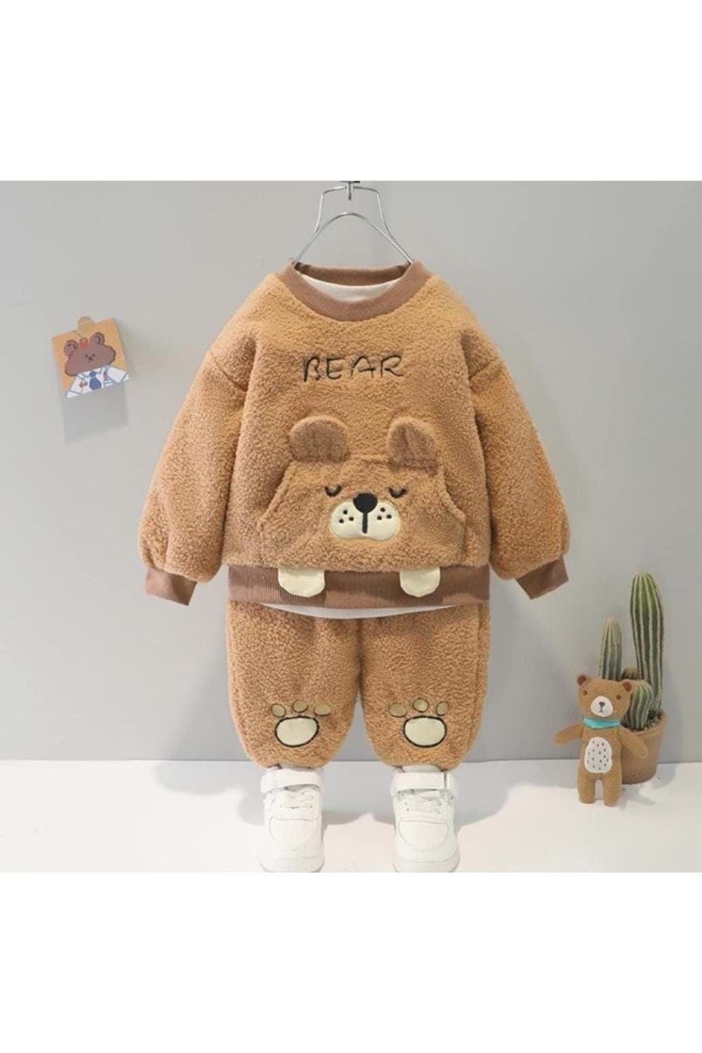 Desenli Çocuk Peluş Takım MNK0435