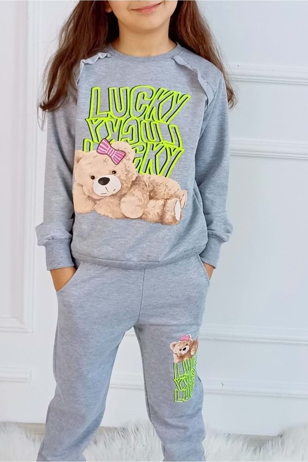 Lucky Ayıcık Mevsimlik Kız Eşofman MNK0444
