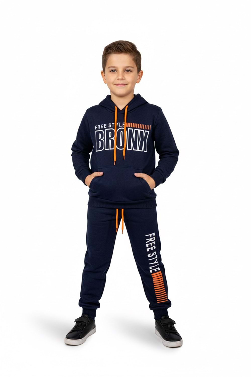 Bronx Şardonlu Lacivert İkiiplik Eşofman Takım MNK0459