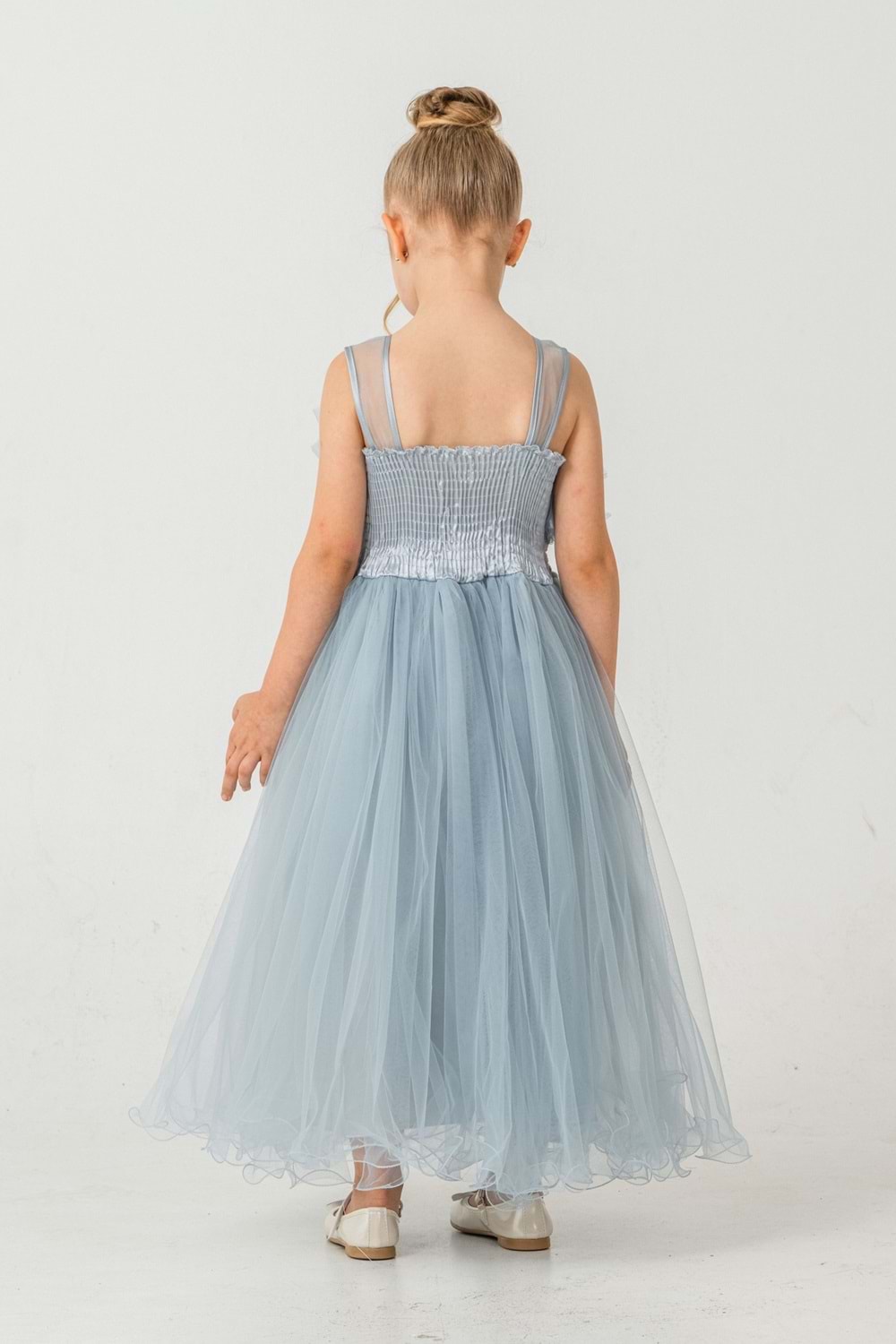 Kız Çocuk Robası Katlı Özel Gün Abiye Elbise MNK0475